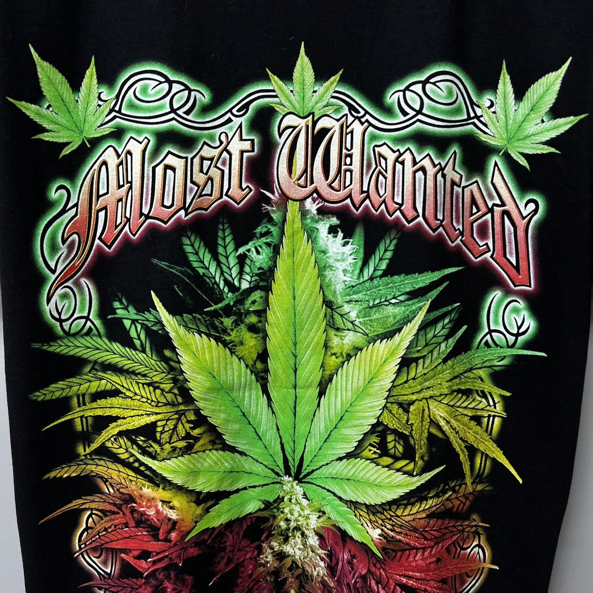 Bob Marley × Vintage Vintage WILD “Most Wanted” Weed Bob Marley Style T shirt tee Size US M / EU 48-50 / 2 - 9 Thumbnail