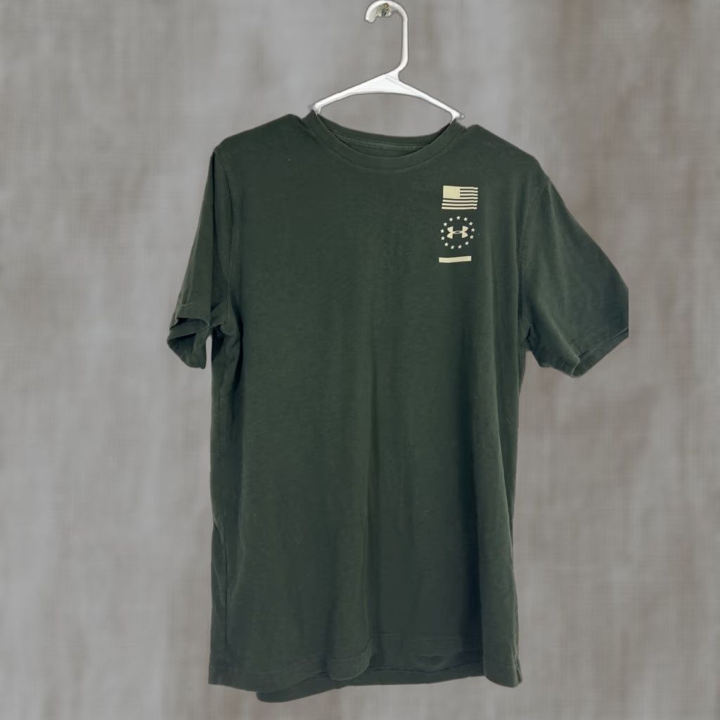 Under Armour Under Armour Mens Small Loose Heat Gear Freedom American 50 Strong Green T-Shirt Size US S / EU 44-46 / 1 - 1 Thumbnail