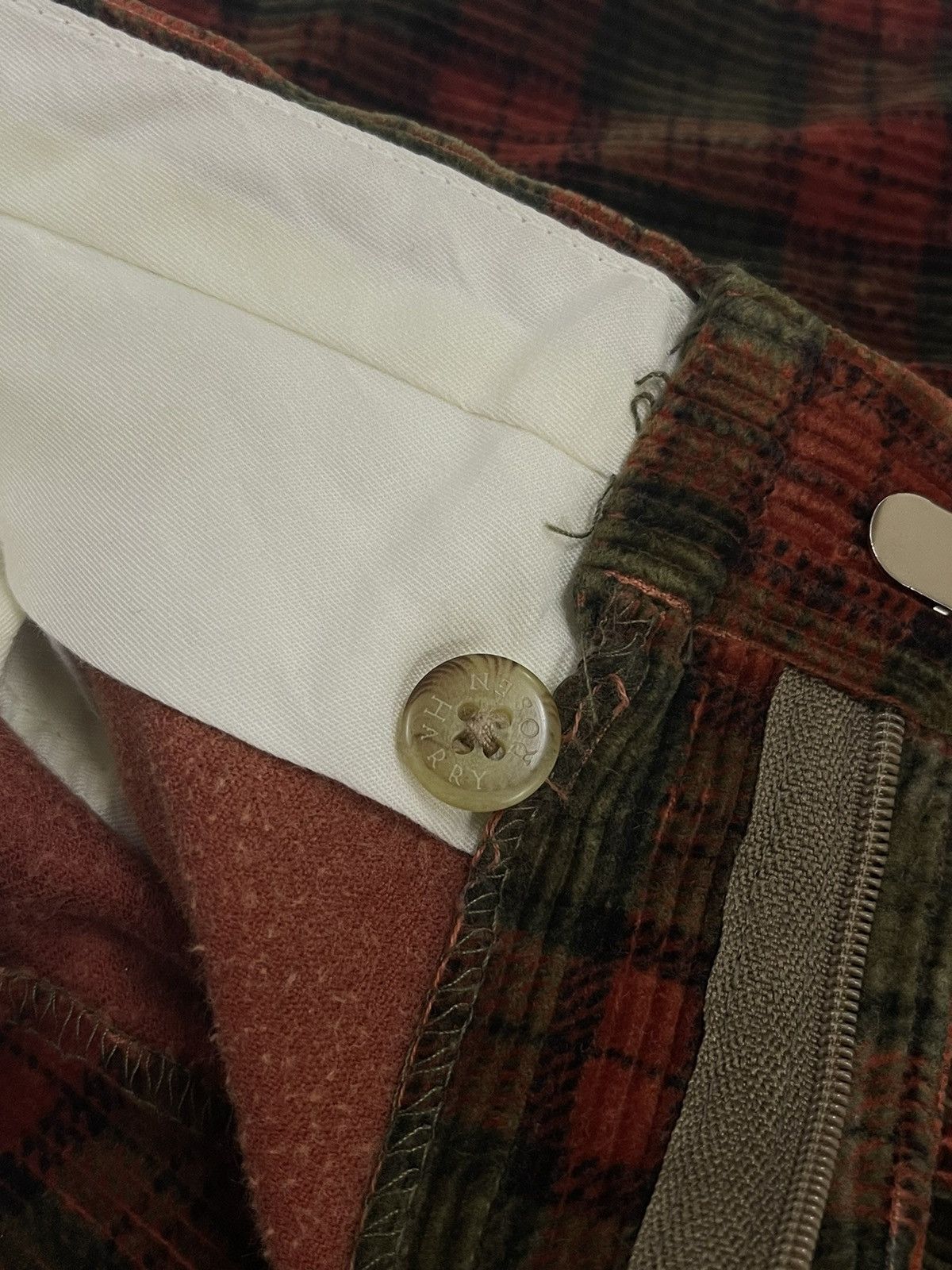 Harry Rosen × Vintage Harry Rosen Plaid Checked Corduroy Pants Size US 33 - 9 Thumbnail