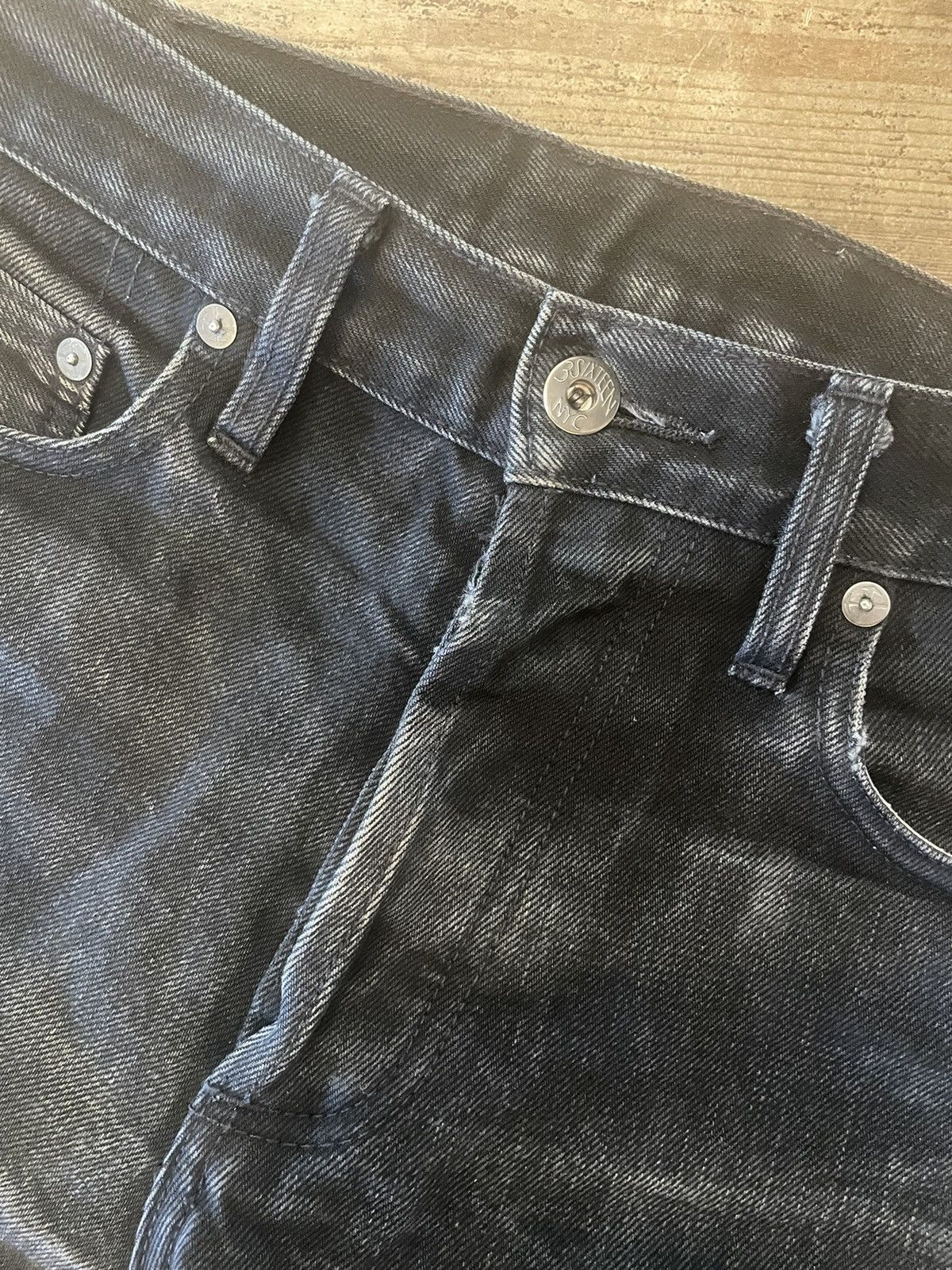 3sixteen ST⁠-⁠220x Slim Tapered ⁠-⁠ Double Black Selvedge Denim Jeans Size US 30 / EU 46 - 6 Thumbnail