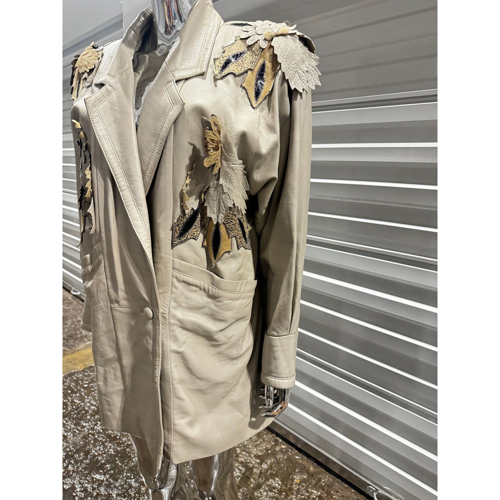 & Other Stories Rare Leather Patch work Coat Size XL / US 12-14 / IT 48-50 - 5 Thumbnail