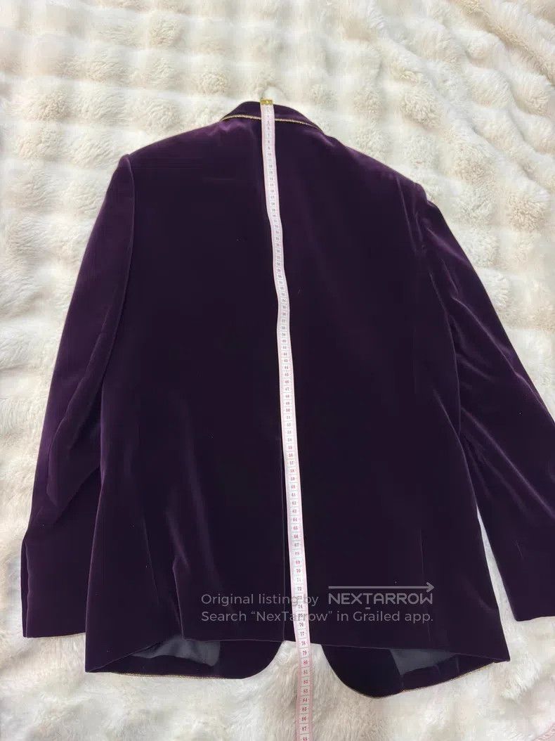 Saint Laurent Paris Saint Laurent Paris Purple Gold Velvet Suit Size US M / EU 48-50 / 2 - 8 Thumbnail