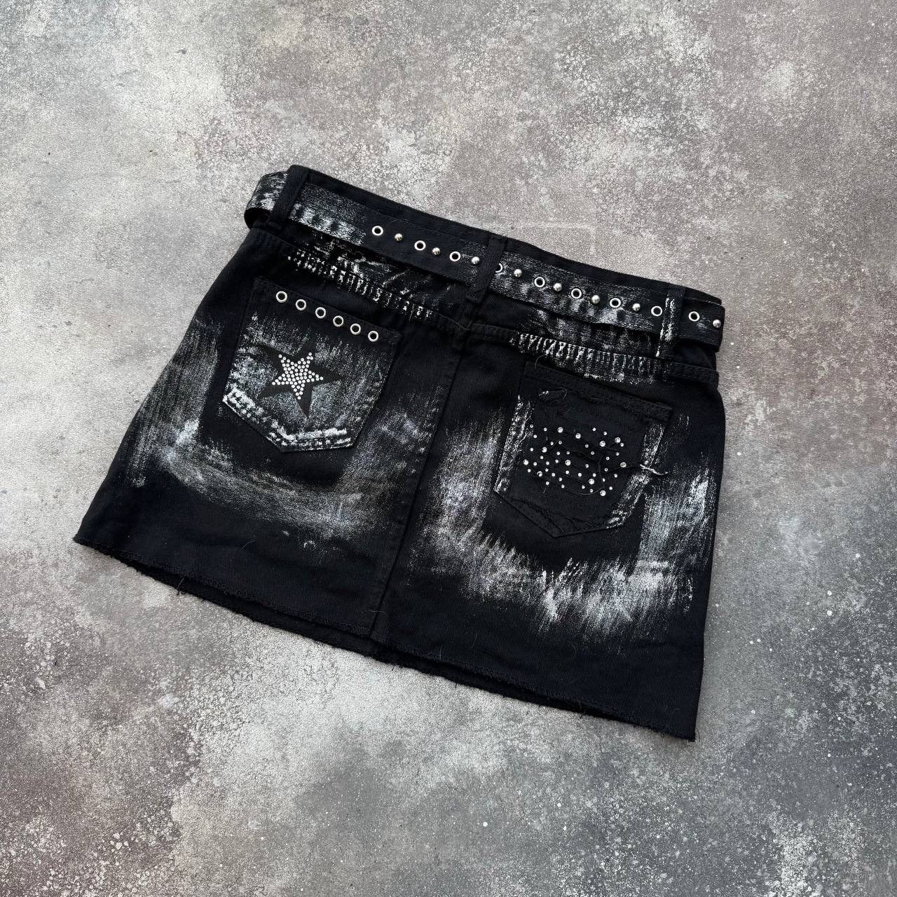 Japanese Brand Super Sexy Y2K Glam Faded Mini Skirt Size 27" / US 4 / IT 40 - 2 Thumbnail