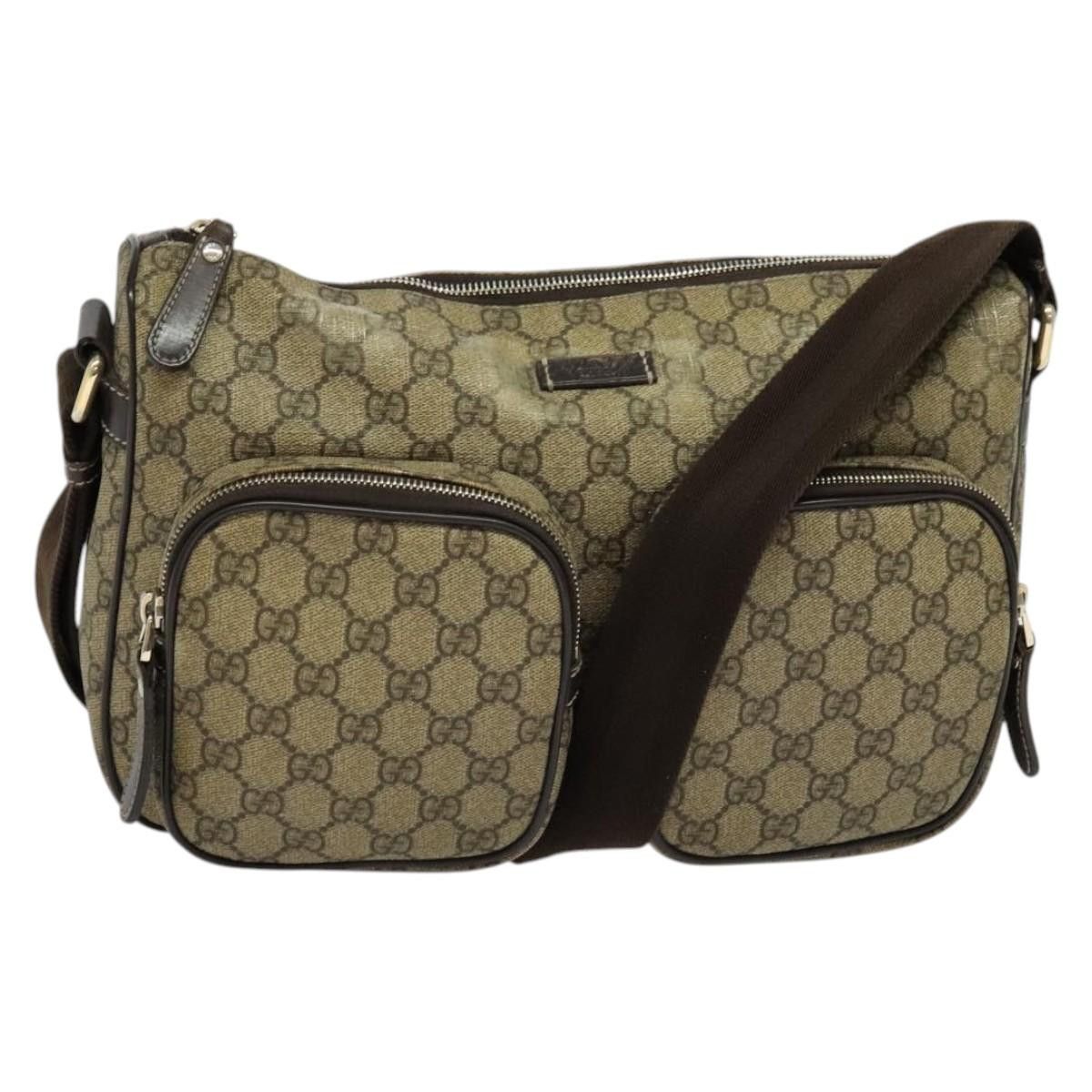 Gucci GUCCI GG Supreme Shoulder Bag Pvc Beige Gold Size ONE SIZE - 1 Thumbnail