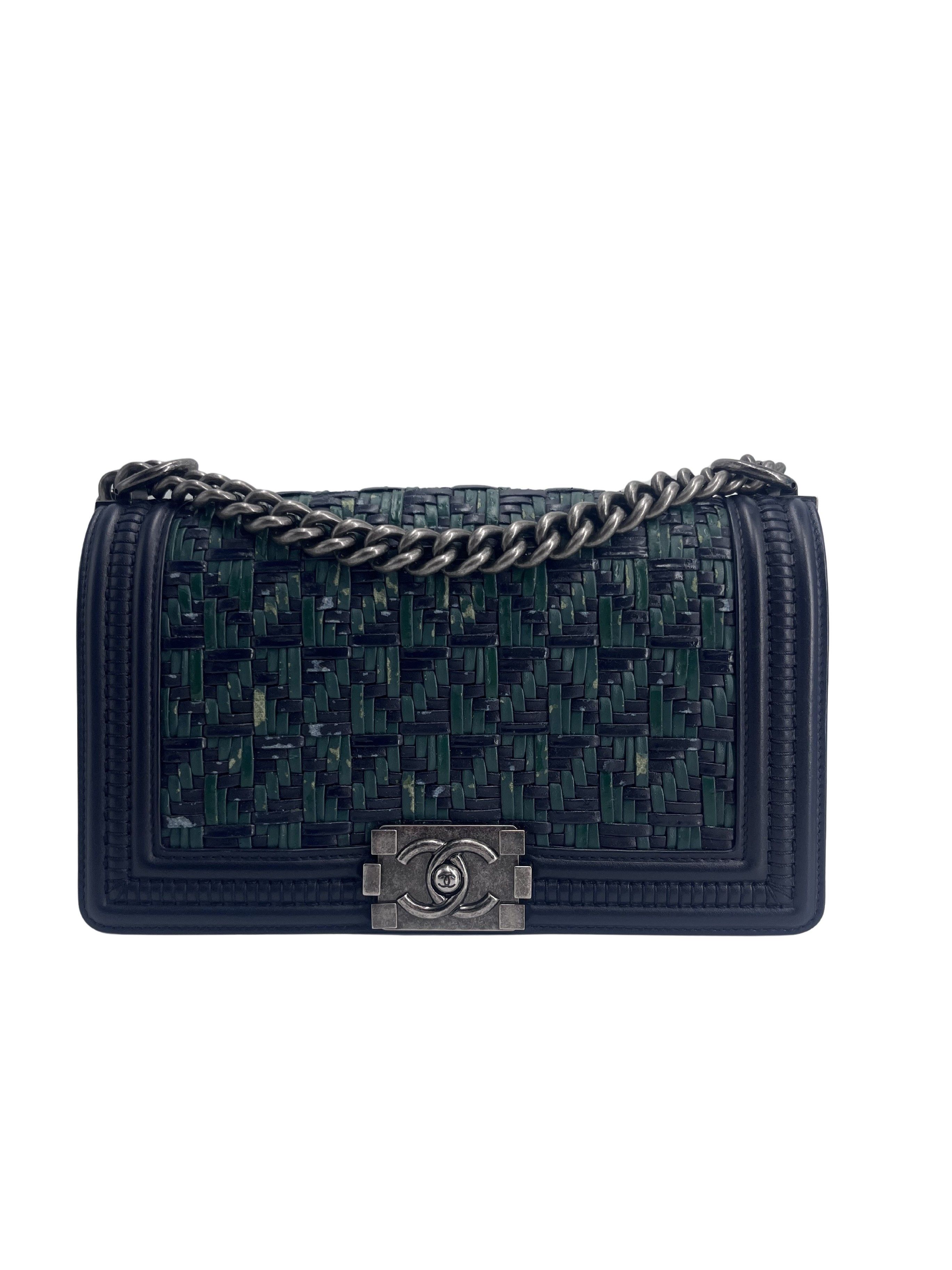 Chanel Boy Flap Bag Woven Calfskin
