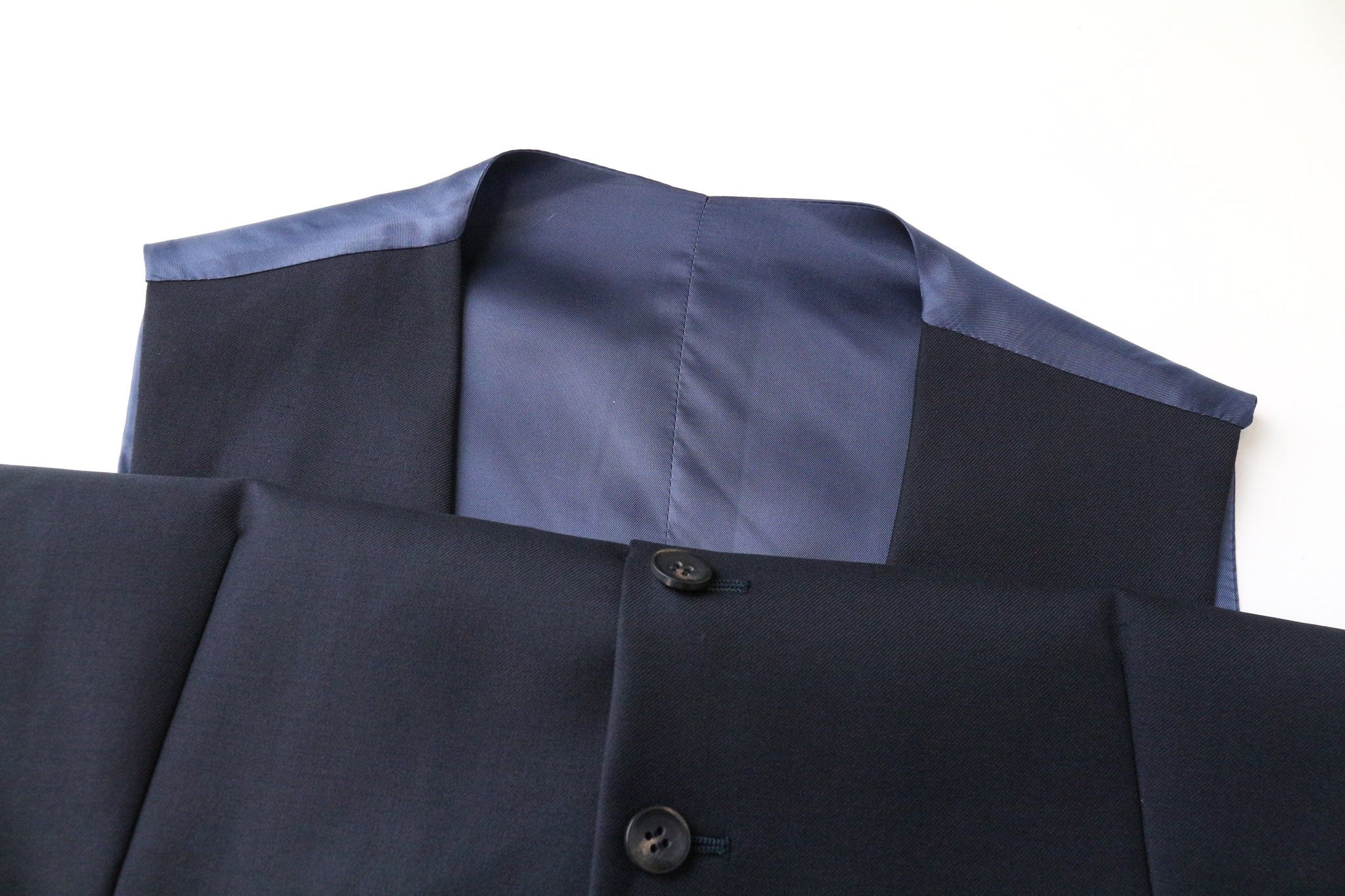Suitsupply LA SPALLA UK36R Wool Navy Blue 3 Piece Suit 78993 Size 36R - 11 Thumbnail