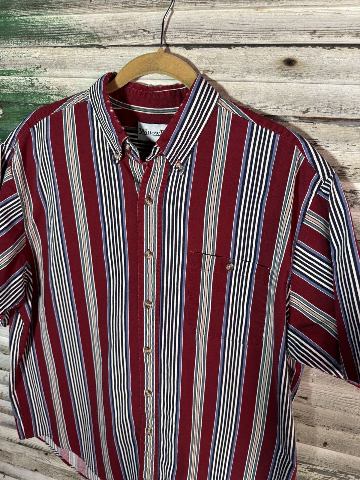Vintage Vintage Striped Red Shirt Size US XL / EU 56 / 4 - 5 Thumbnail