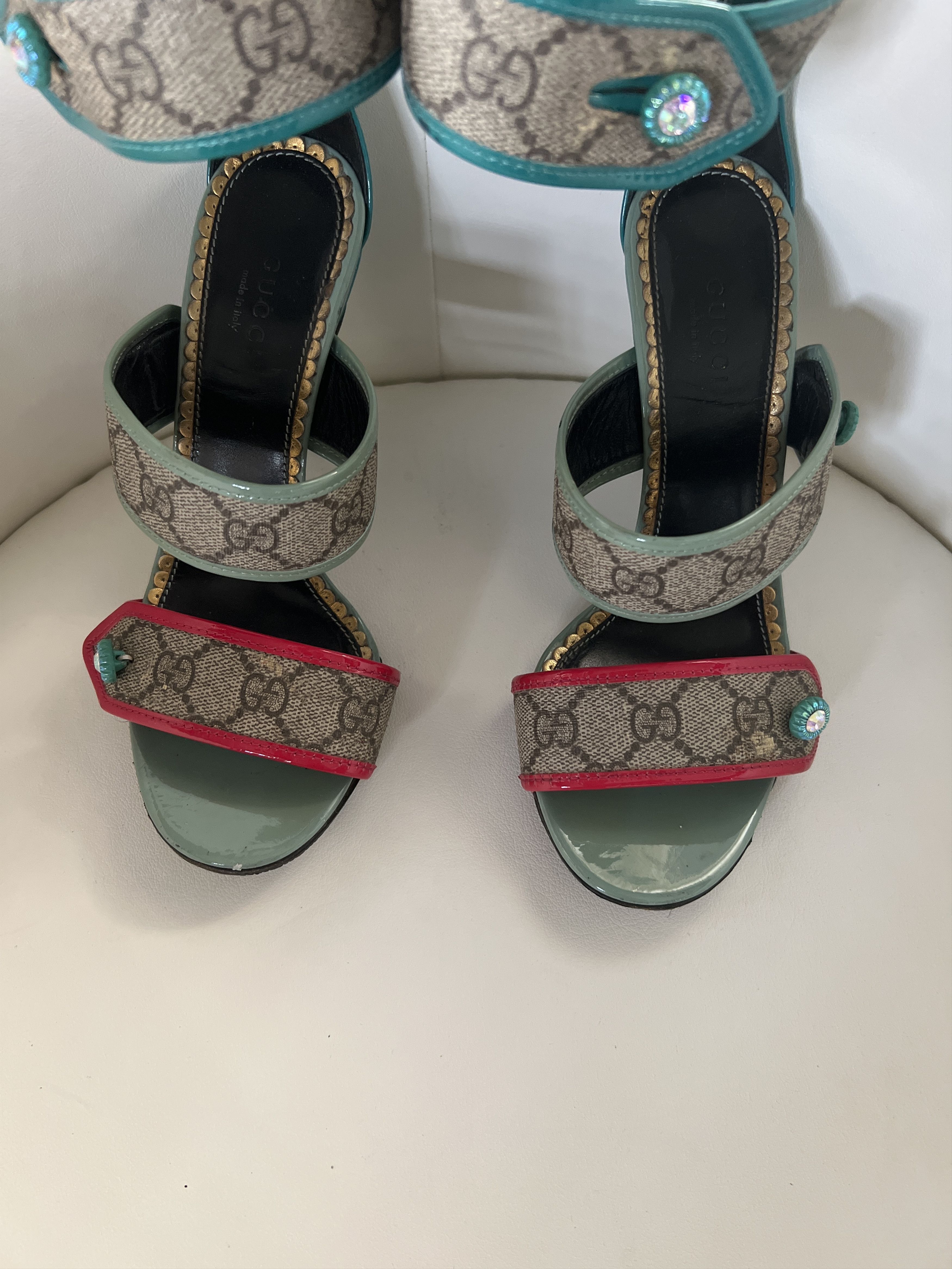 Gucci Gucci Monogram Sandals Size US 7 / IT 37 - 2 Thumbnail