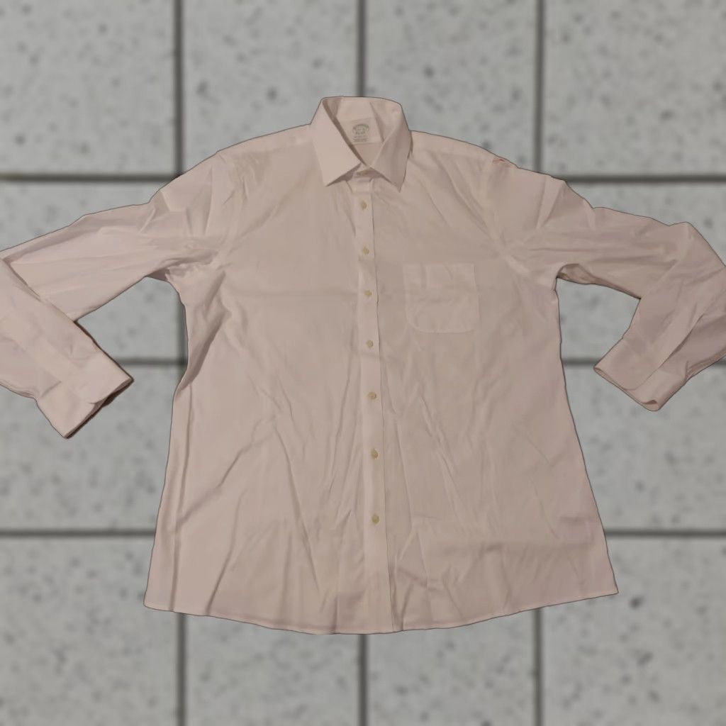 Brooks Brothers VINTAGE Brooks Brothers Dress Shirt Mens 16.5 36 White Cotton Button Shirt Mens Regular 16.5 36 White Size 46R - 1 Thumbnail