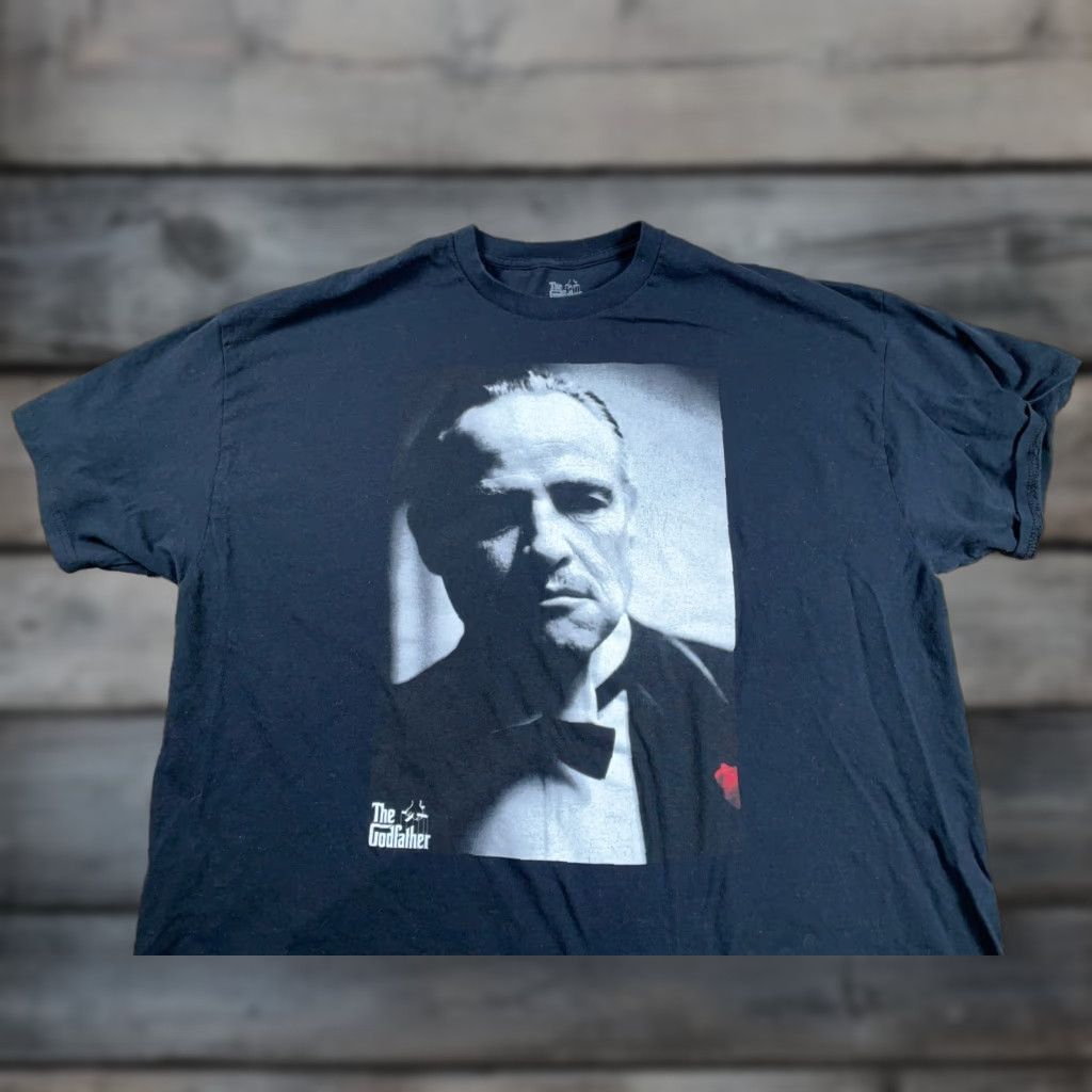 Vintage VINTAGE The Godfather T-Shirt Adult 2XL Men Black Graphic Print Movie Retro Marlon Brando Size US XXL / EU 58 / 5 - 1 Thumbnail