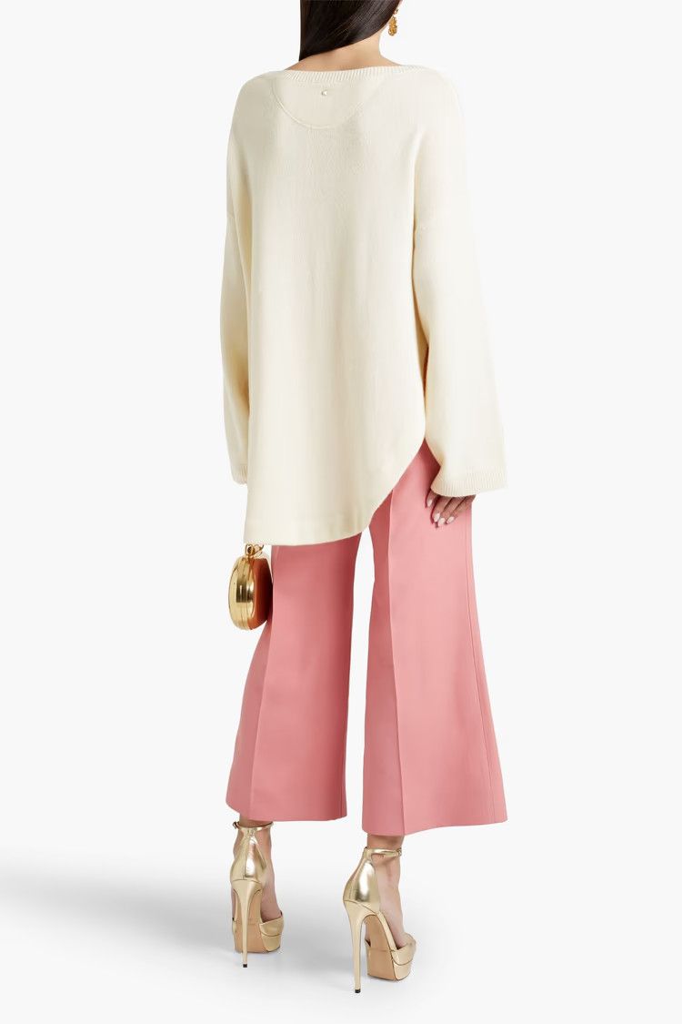 Valentino o1y0326 Crewneck Sweater in White Size S / US 4 / IT 40 - 2 Thumbnail