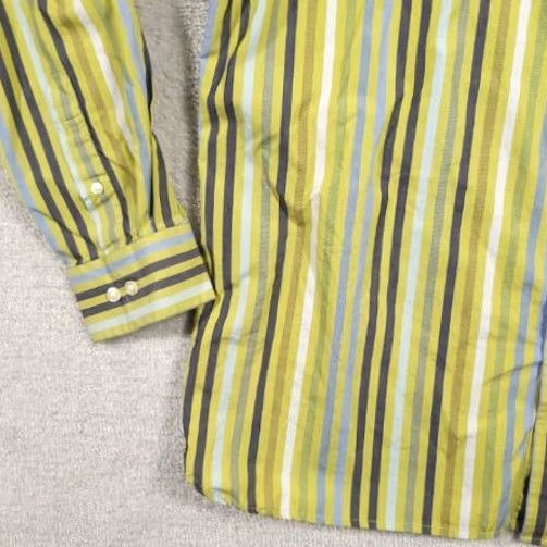 Gap Gap Button Up Casual Shirt Mens Large Green Stripe Long Sleeve Pocket Size US L / EU 52-54 / 3 - 5 Thumbnail