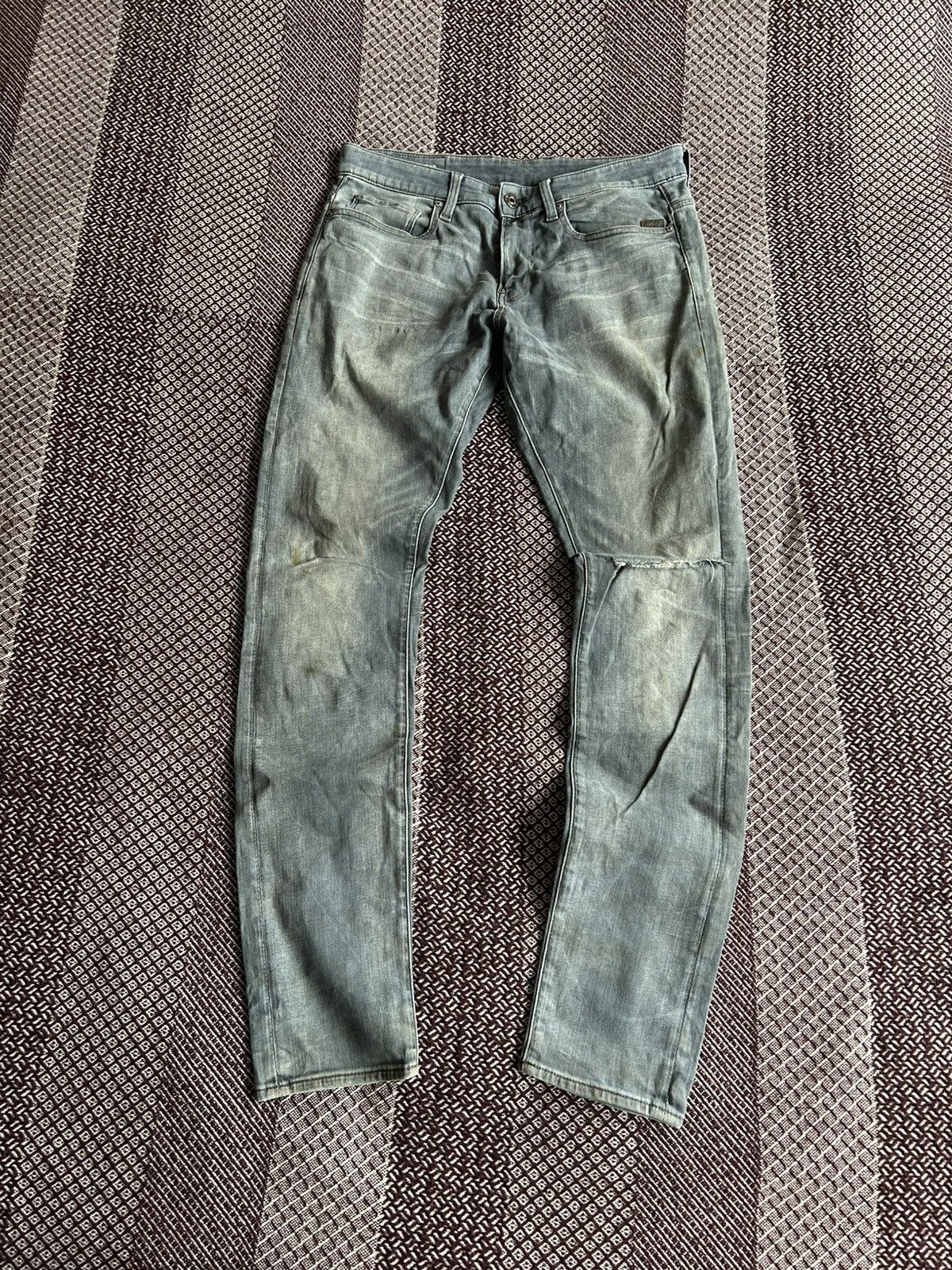 G-Star G-Star Raw Reverd Skinny Denim Jeans Mens Faded Thrashed W32 Size US 32 / EU 48 - 8 Thumbnail
