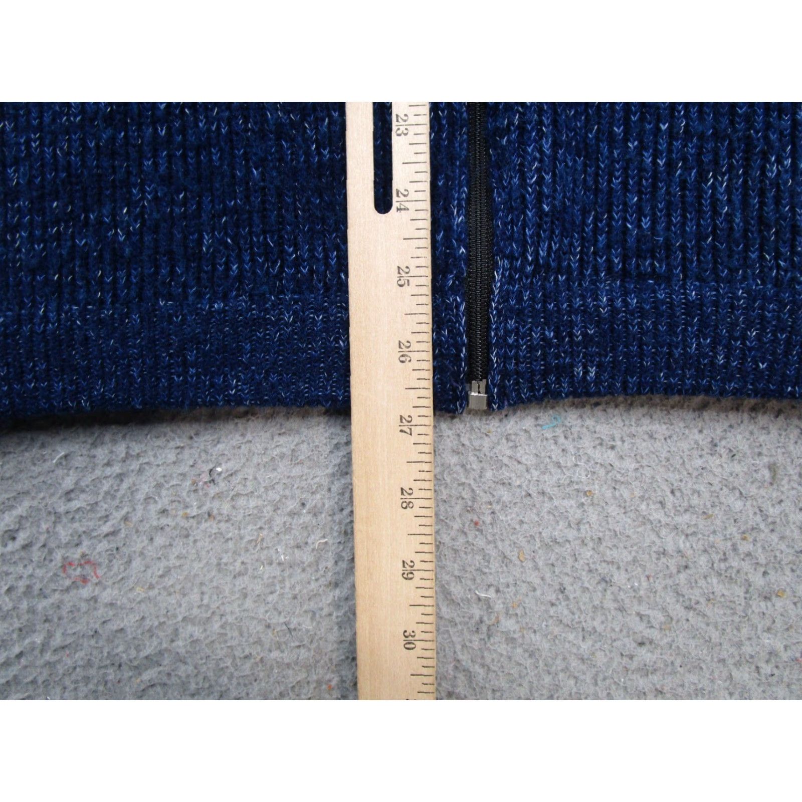 Vintage Vintage Kandel Zip Up Ribbed Knit Blue Cardigan Sweater L 1980s Rockabilly Mens Womens Boys Girls Size US L / EU 52-54 / 3 - 5 Thumbnail