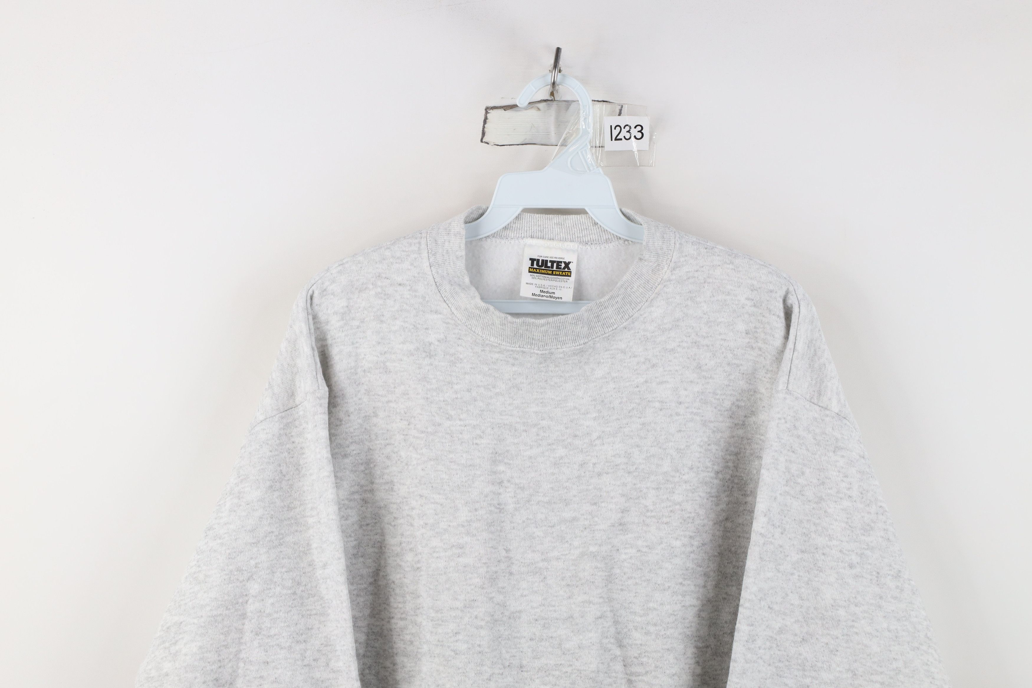 Vintage Vintage 90s Streetwear Crewneck Sweatshirt Heather Gray USA Size US M / EU 48-50 / 2 - 2 Thumbnail