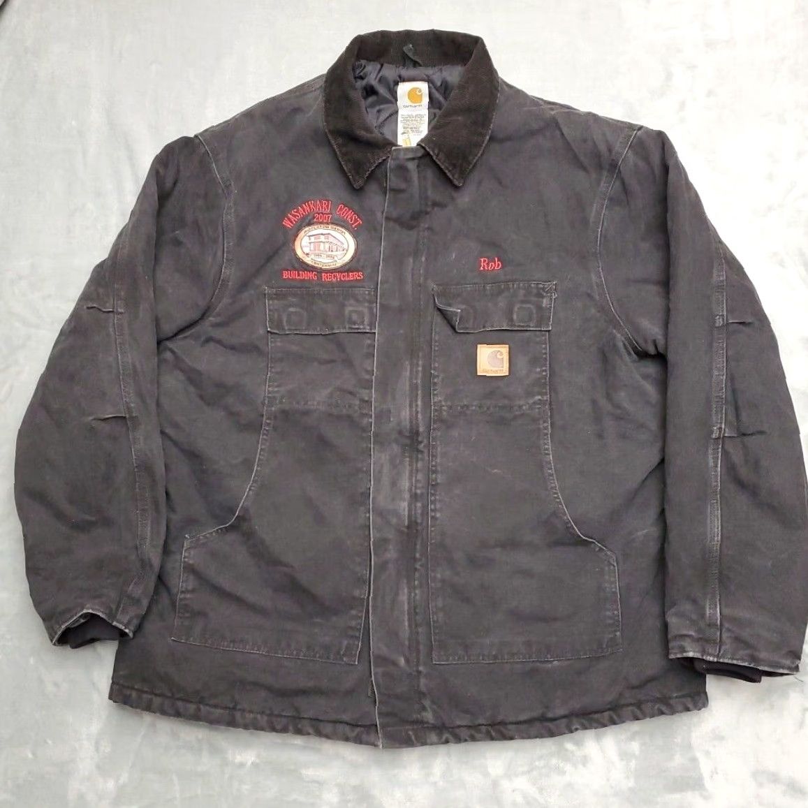 Carhartt VTG Carhartt Jacket Men 2XL Black Arctic Quilt Lined Work Coat Chore Barn Canvas Cotton ZIP Pockets Outdoor 90s Mens Size US XXL / EU 58 / 5 - 2 Thumbnail