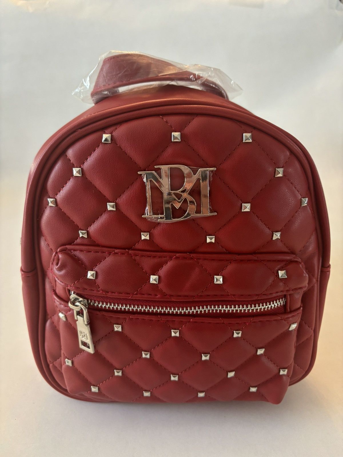 Badgley Mischka Red Vegan Leather Mini Backpack Size ONE SIZE - 3 Thumbnail