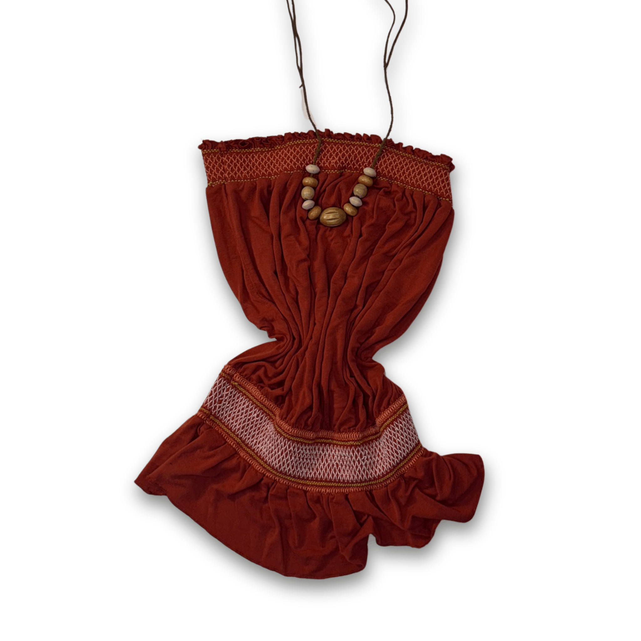 American Rag Boho Tube Top with Wooden Beading | Large | American Rag Size L / US 10 / IT 46 - 1 Thumbnail