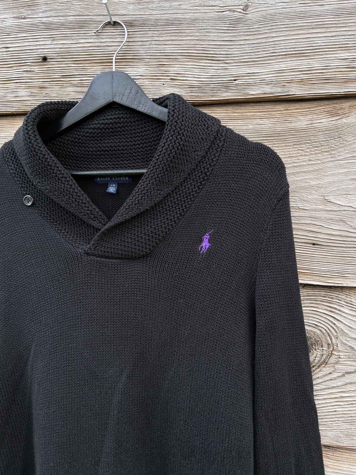 Polo Ralph Lauren Polo By Ralph Lauren Shawl Neck Knitwear Sweater Size L / US 10 / IT 46 - 2 Thumbnail