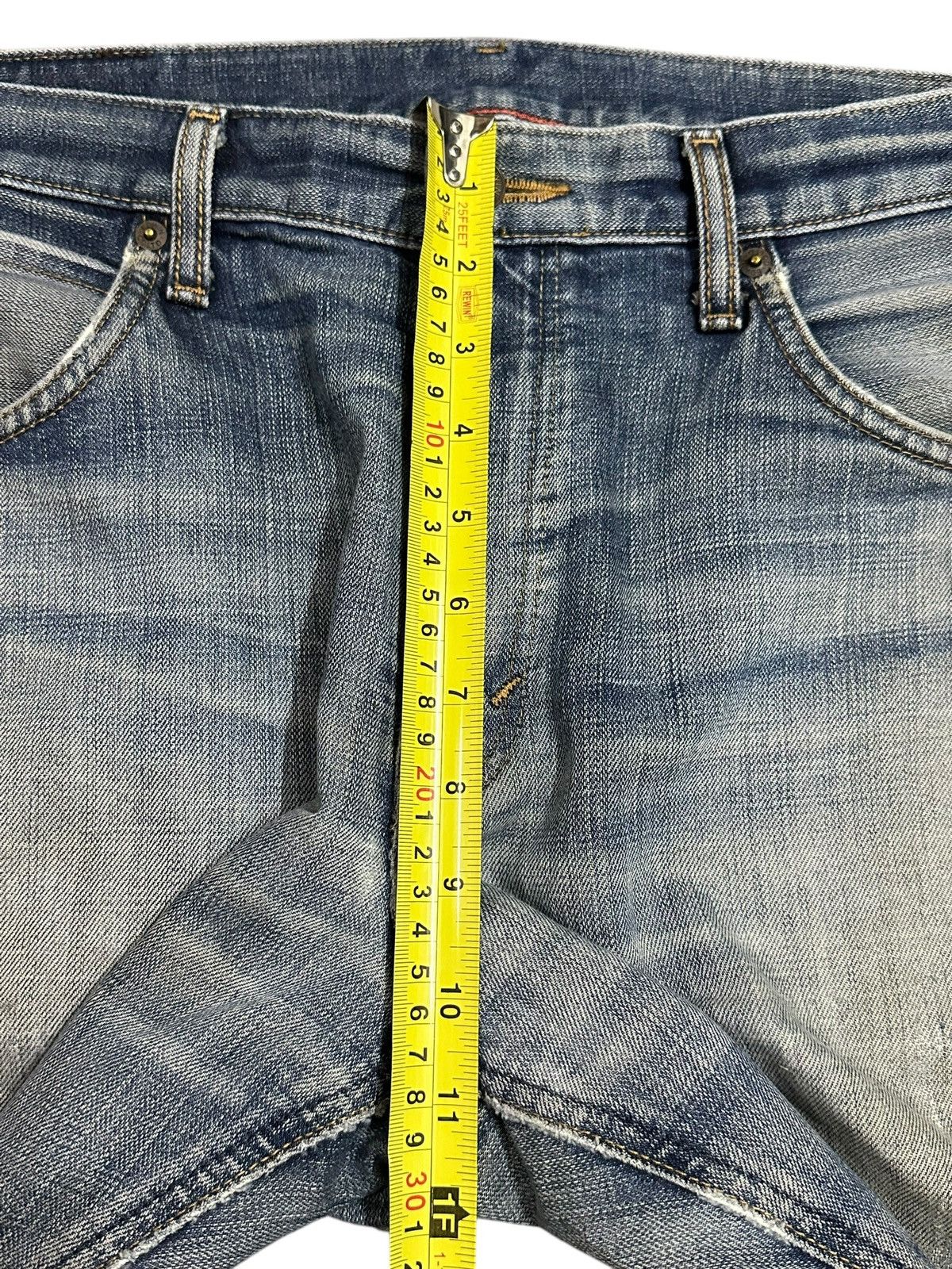 Edwin Edwin XV Exclusive Vintage Blue Faded Wash Distressed Jeans Size US 35 - 16 Thumbnail
