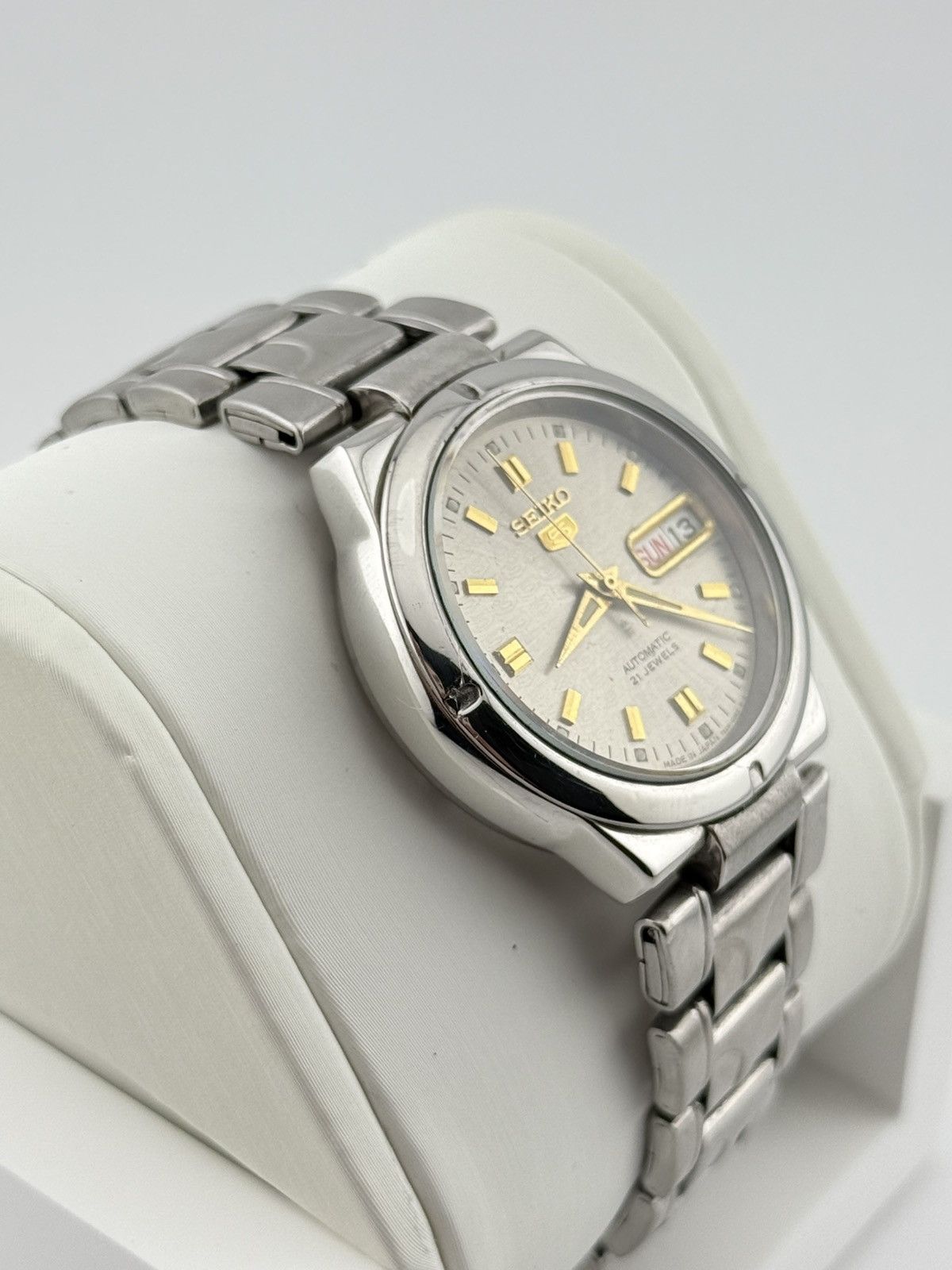 Seiko × Vintage Seiko 7S26 Gray Dial 35mm Watch Stainless Bracelet Size 34 - 3 Thumbnail