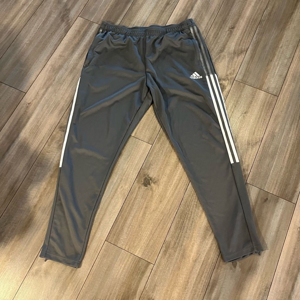 Adidas Adidas Grey Athletic Workout Track Pants Men XL Bin C-40 Size US 44 / EU 60 - 2 Thumbnail