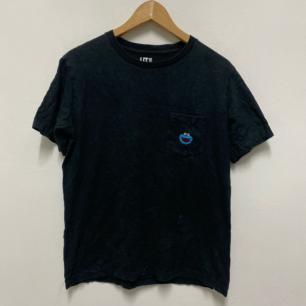 image of Kaws X Sesame Street T-Shirt in Black, Men's (Size Small)