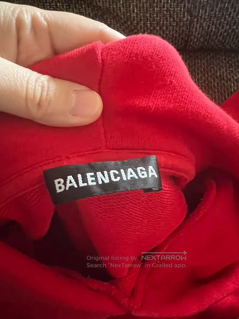 Balenciaga Balenciaga Red Logo Sweatshirt Size US XS / EU 42 / 0 - 2 Thumbnail