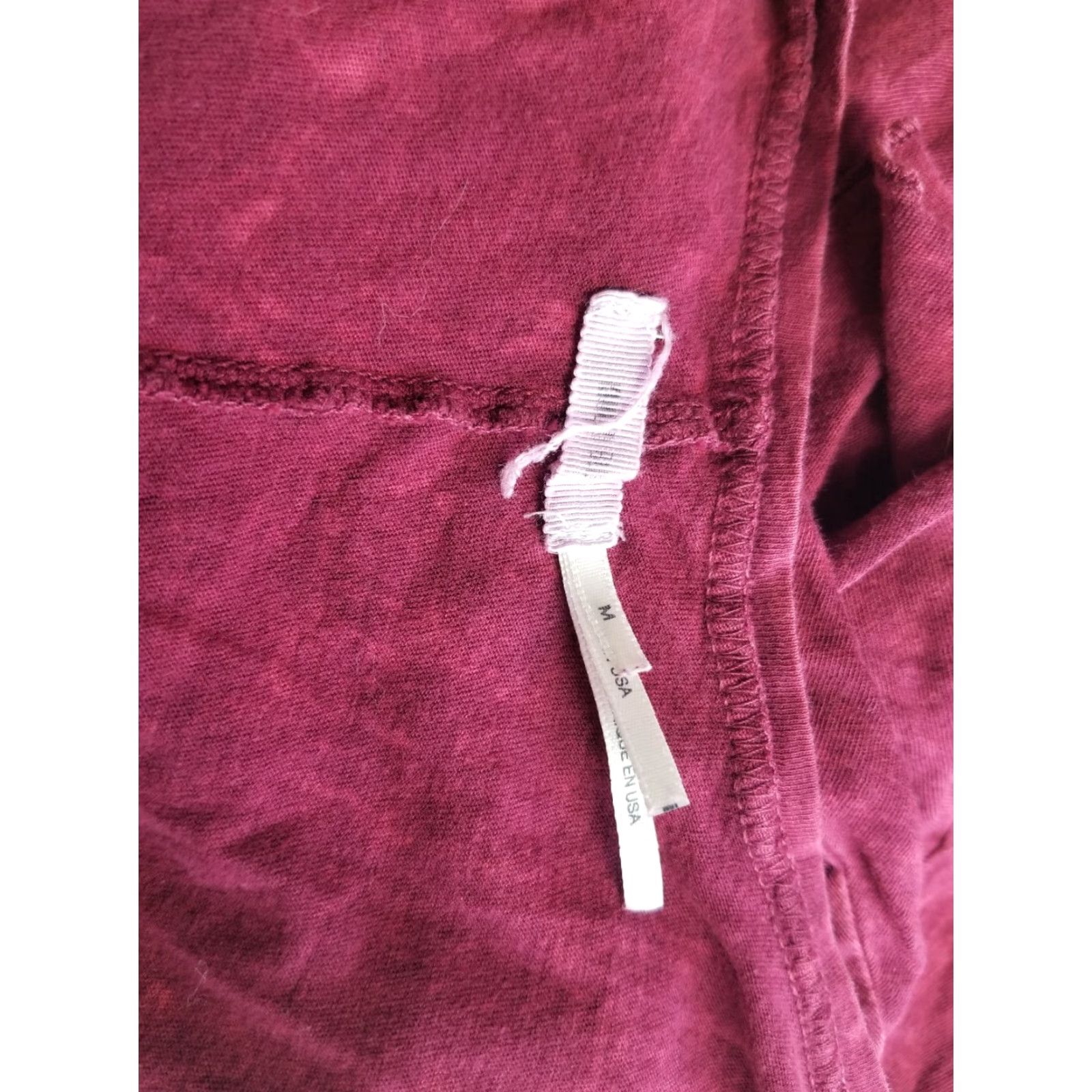 Vintage Kimchi Blue Tank Top Burgundy Ruffle Short Sleeve Size Medium Made In USA Crop Top Blouse Sleeveless Cropped Size M / US 6-8 / IT 42-44 - 3 Thumbnail