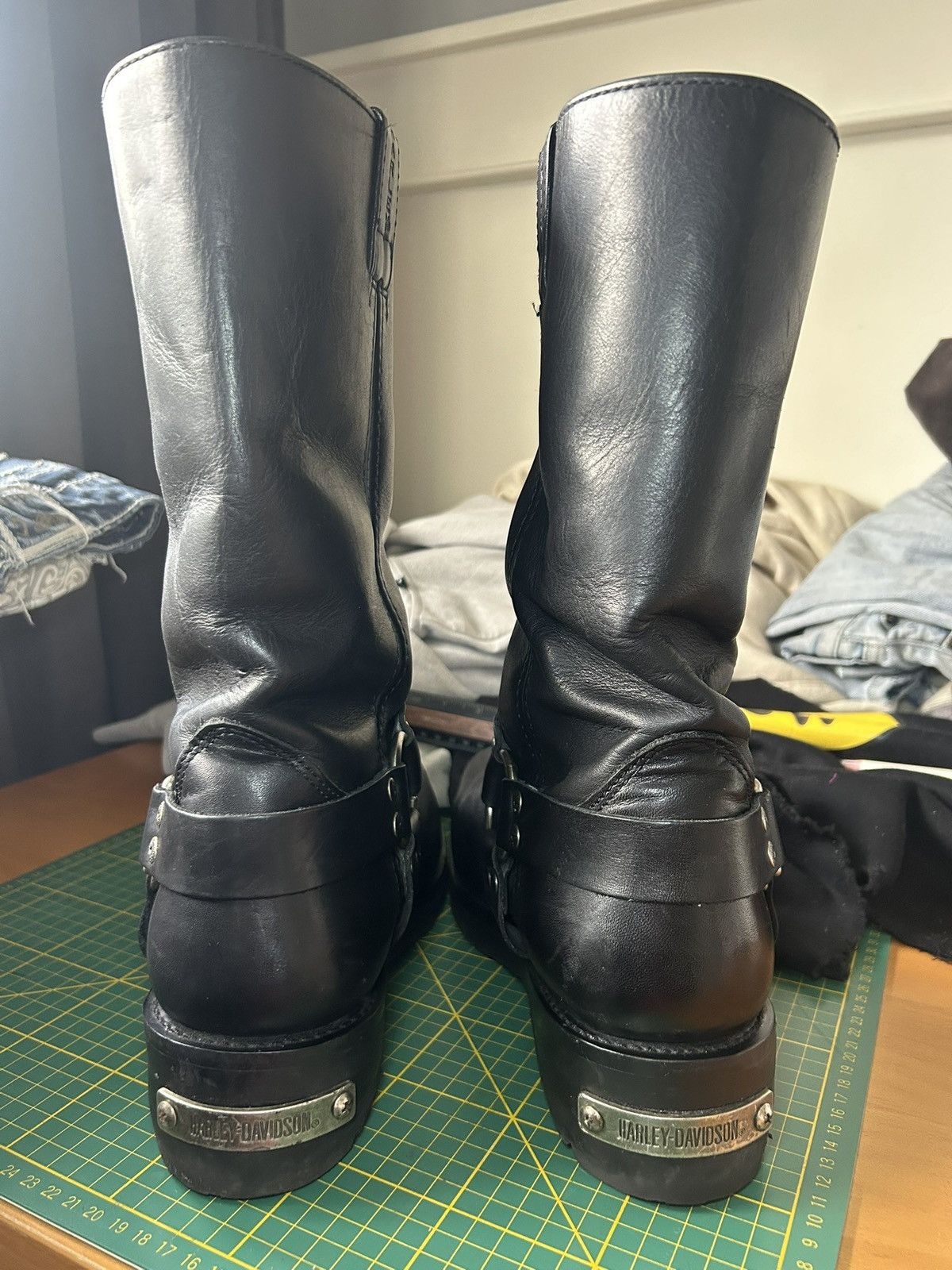 Harley Davidson Vintage Harley Davidson tall motorcycle boots Size US 12.5 / EU 45-46 - 3 Thumbnail