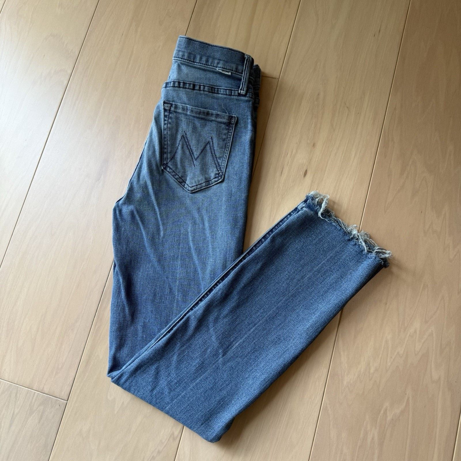 MOTHER Mother Mid Rise Dazzler Jeans W 24 Blue Ankle Fray Glam Size 24" / US 00 / IT 34 - 9 Thumbnail