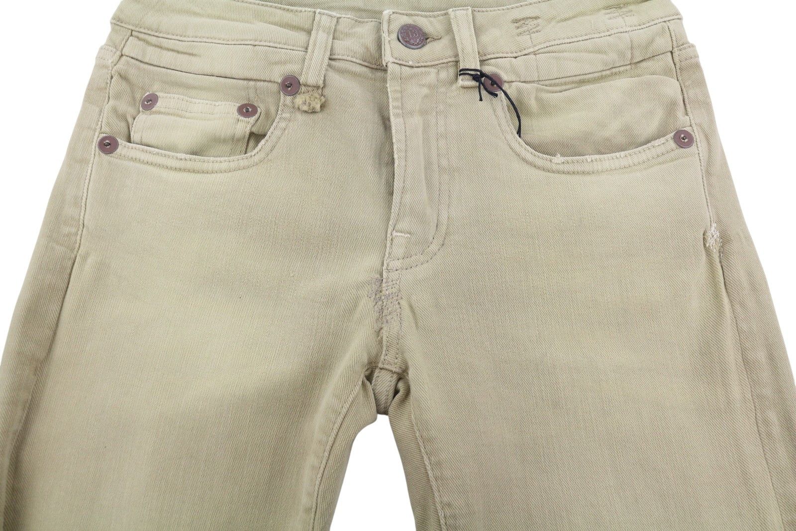 R13 BOY STRAIGHT 26 Khaki Stretch Cropped Ankle Zip 87788 Size 26" / US 2 / IT 38 - 11 Thumbnail