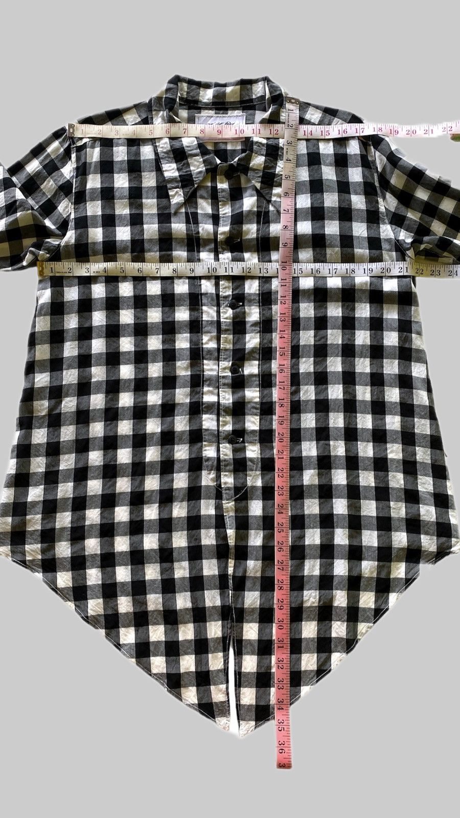 If Six Was Nine × Japanese Brand Vintage Seditionaries Milkboy Asymmetrical Checkered Shirt Size US M / EU 48-50 / 2 - 4 Thumbnail