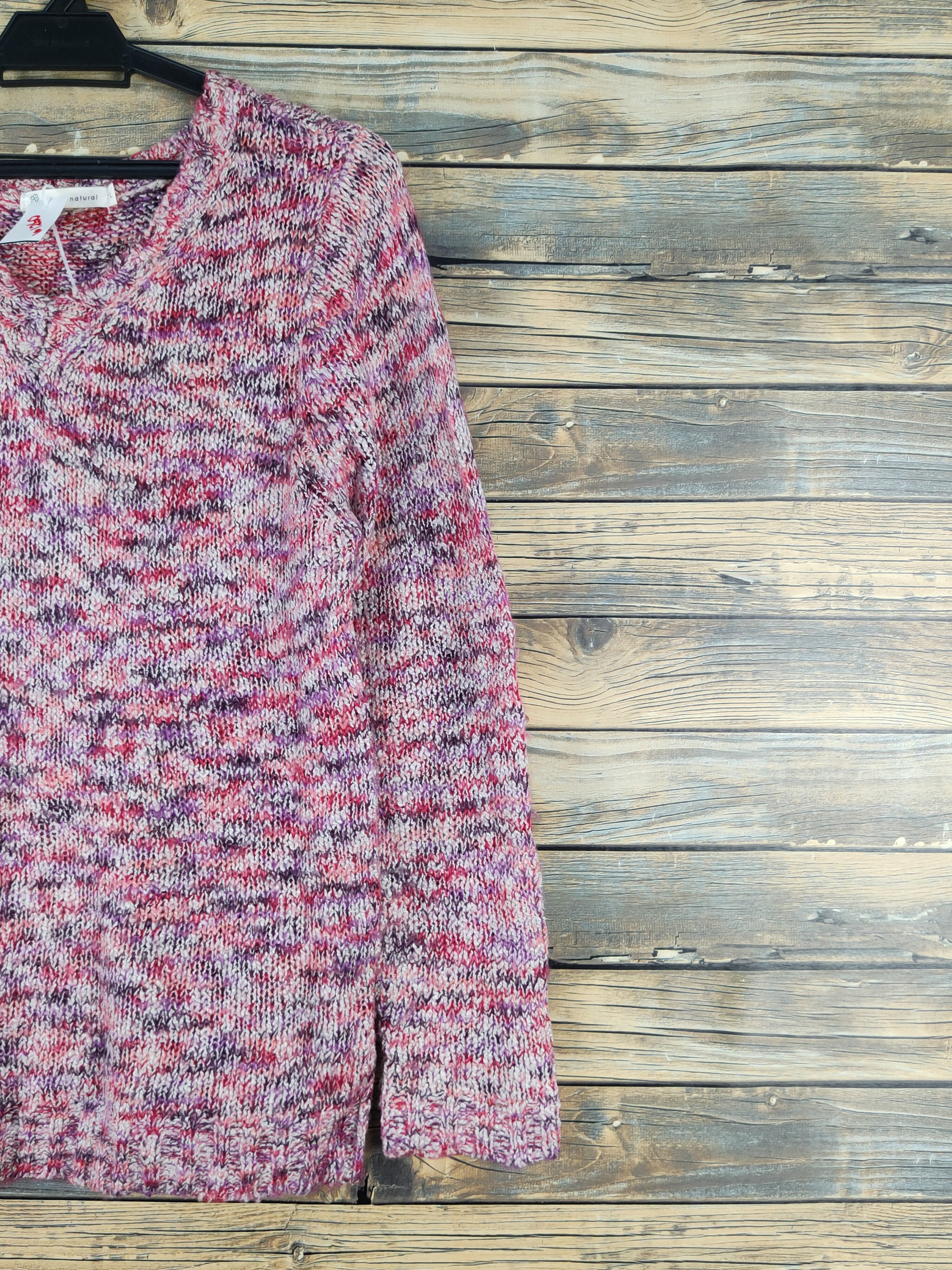 Japanese Brand × Vintage Navy Natural Red Purple Knitwear Sweatshirts #W1260 Size M / US 6-8 / IT 42-44 - 5 Thumbnail