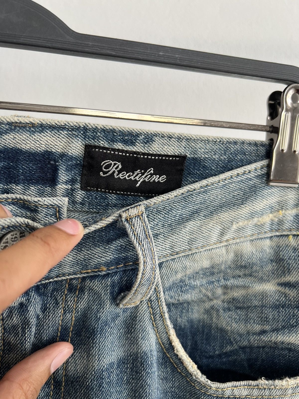 Vintage Thrashed Vintage Repair Denim Pants like Number(n)ine Size US 33 - 4 Thumbnail