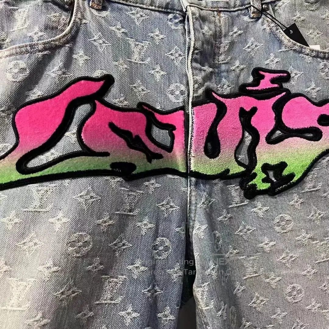 Louis Vuitton lv louis vuitton logo denim pants. Size US 30 / EU 46 - 3 Thumbnail