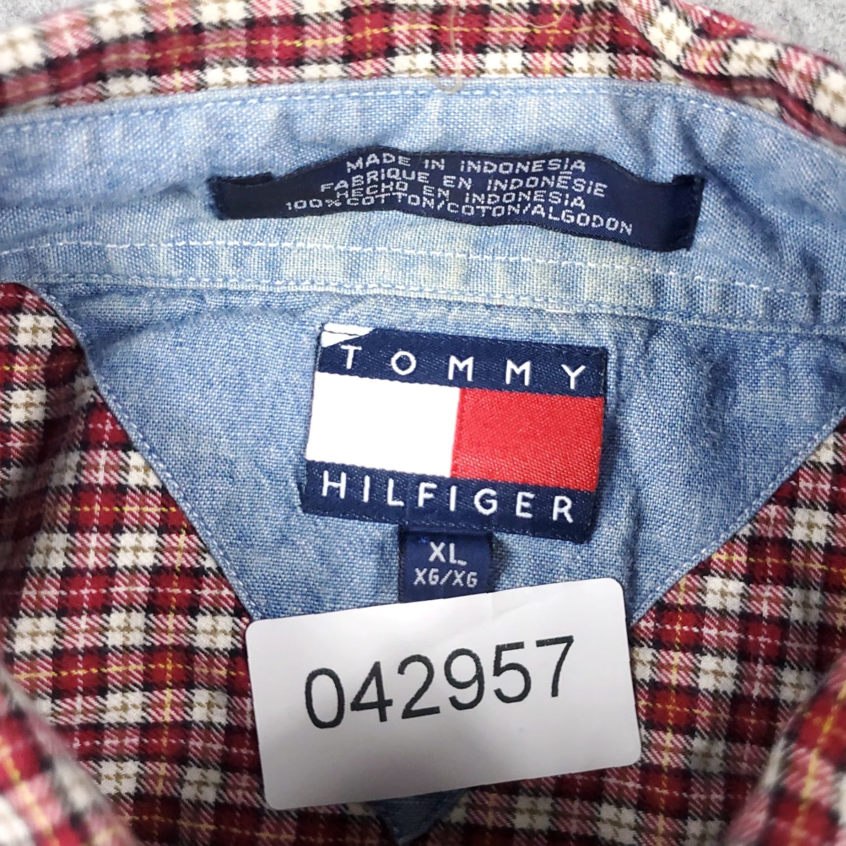 Tommy Hilfiger Tommy Hilfiger Shirt Mens XL Red Plaid Button-Up Long Sleeve Casual & Formal Button-Front Size US XL / EU 56 / 4 - 7 Thumbnail