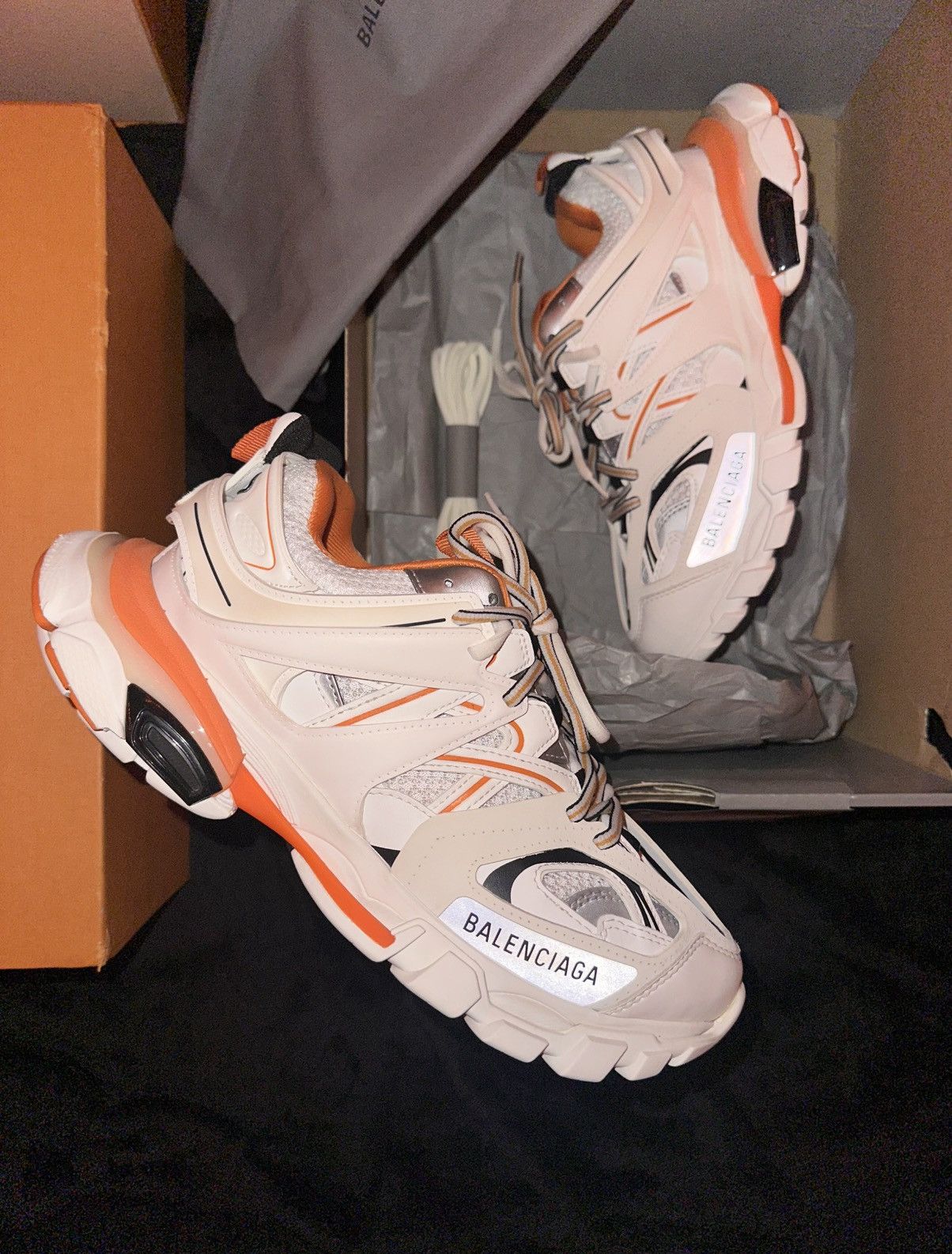 Balenciaga Balenciaga Track “White/Orange” Size US 7 / EU 40 - 1 Thumbnail