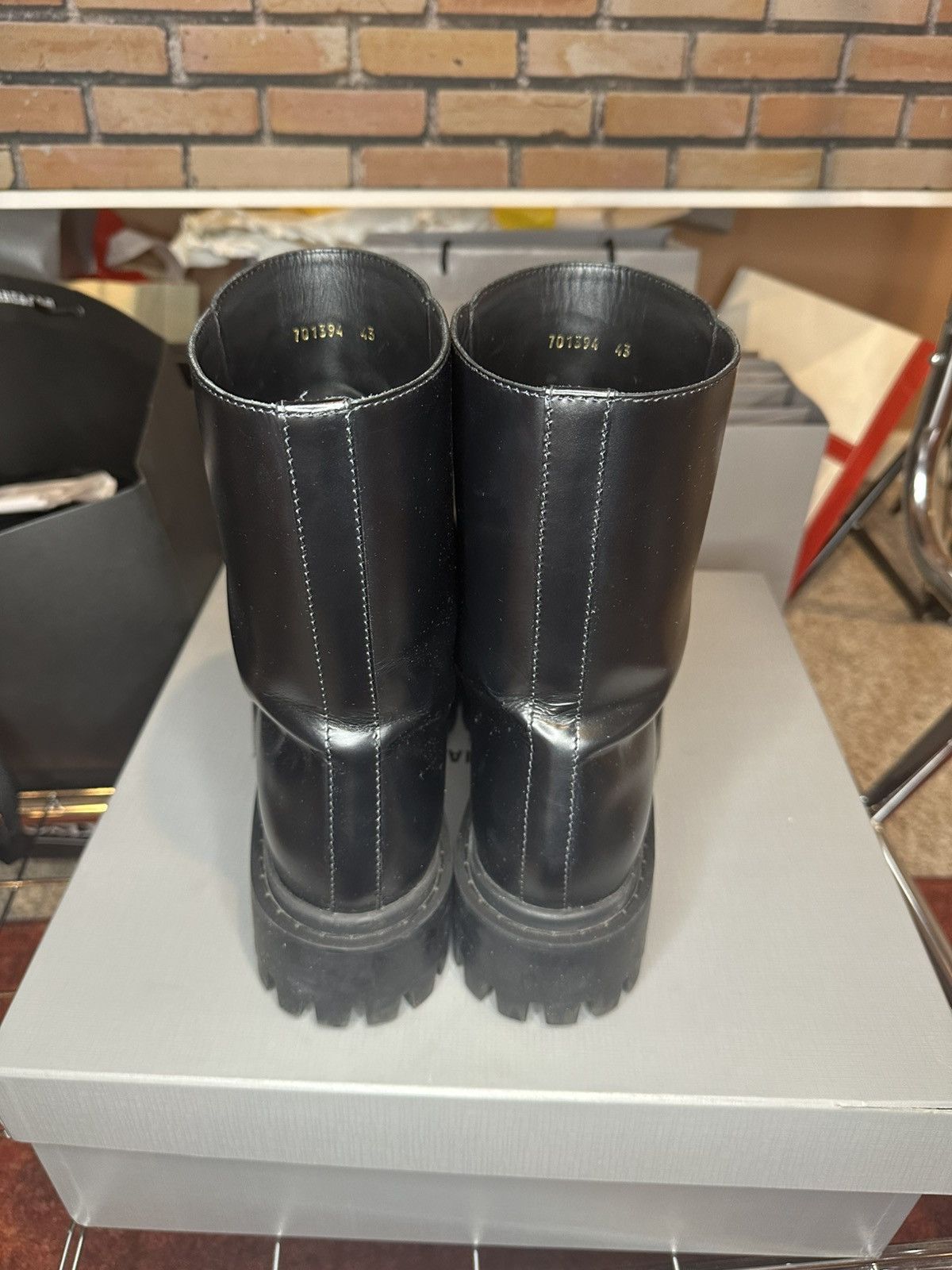 Balenciaga Balenciaga Leather Sergeant Boots Size US 11 / EU 44 - 2 Thumbnail