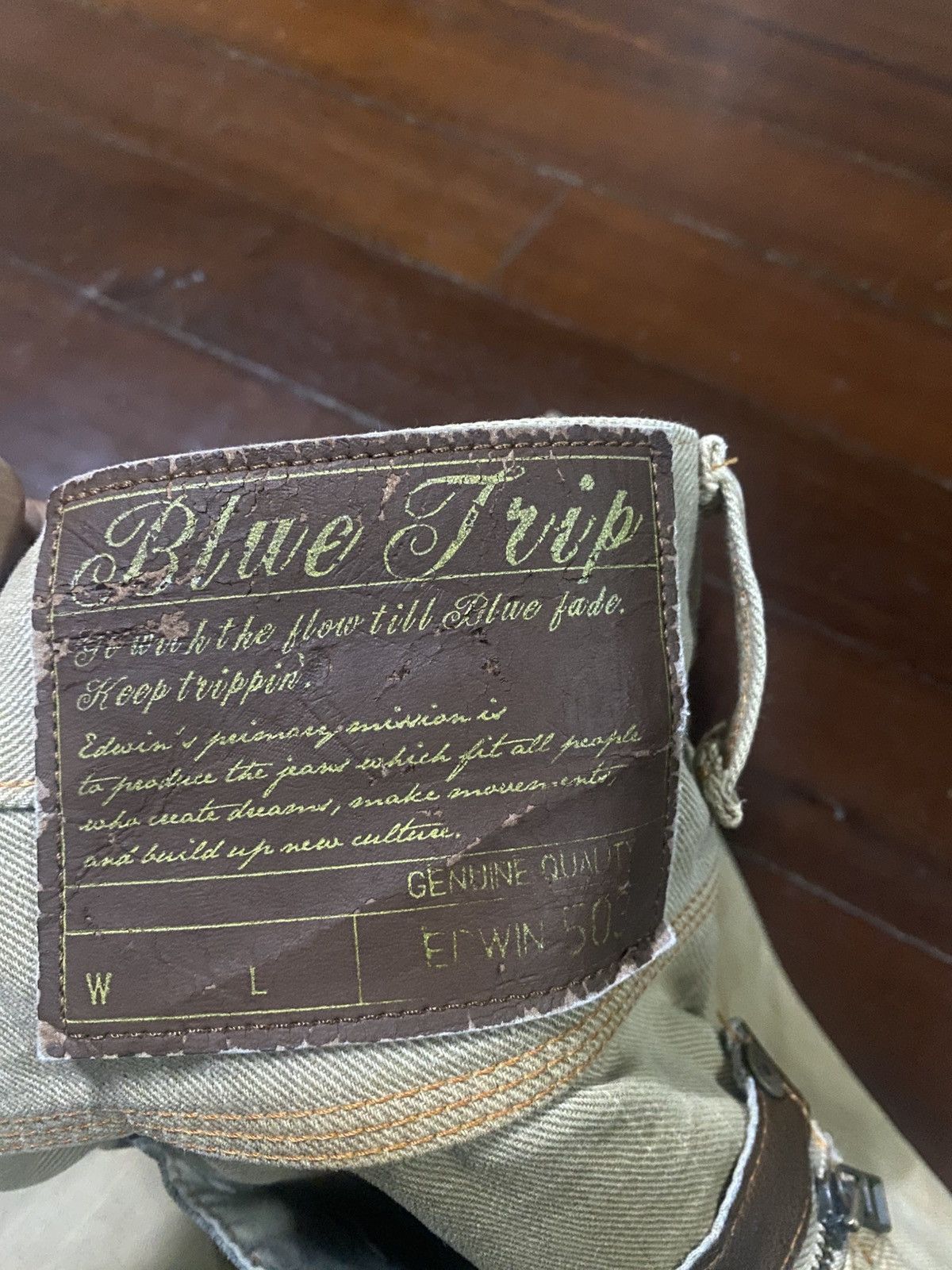 Edwin VINTAGE EDWIN BLUE TRIP 503 FLARE JEANS mud wash Size US 36 / EU 52 - 15 Thumbnail