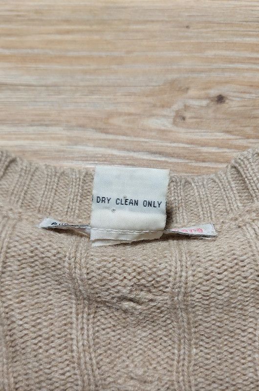 Vintage 100% cashmere sweater jumper beige brown luxury soft Size L / US 10 / IT 46 - 4 Thumbnail