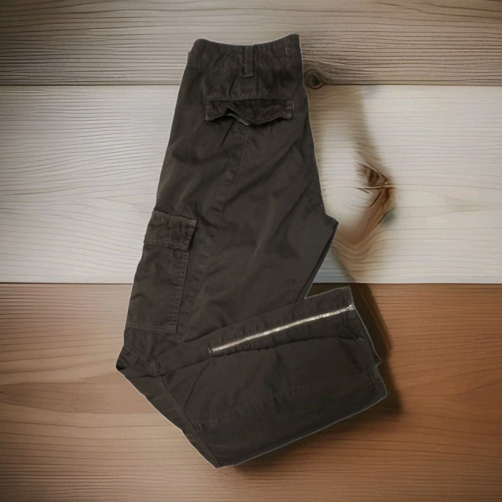J Brand J Brand West Point Cargo Pants Olive Green Tapered Leg 25 Size 25" / US 0 / IT 36 - 4 Thumbnail