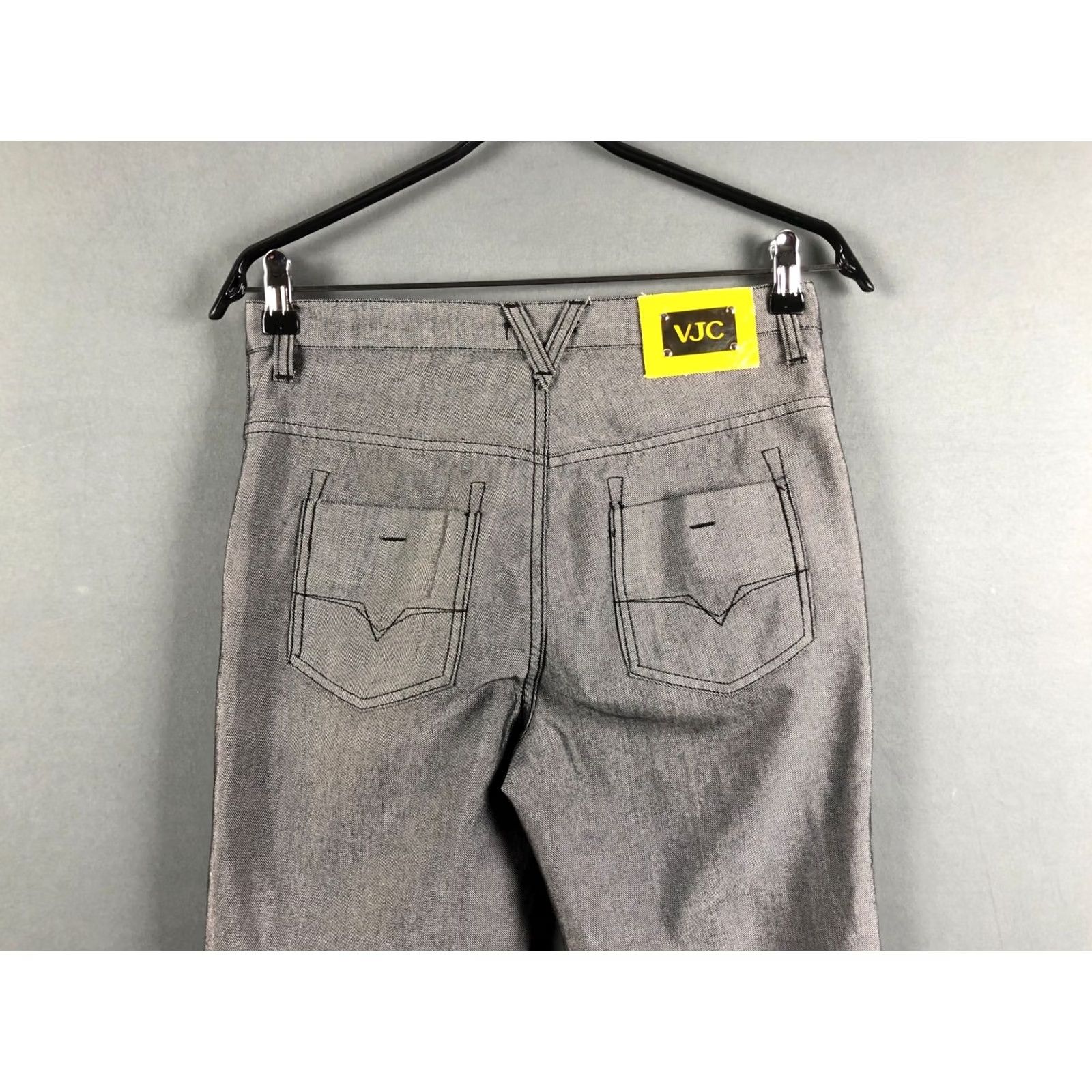 Versace Jeans Couture Versace Jeans Couture Jeans Women's Gray Cotton Polyester Elastane Size 29 Straight Regular Rise Inseam 33.8" Denim Size 29" - 3 Thumbnail