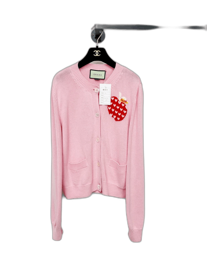 Gucci Gucci Wool Cardigan with Heart Design-2505 Size XL / US 12-14 / IT 48-50 - 1 Thumbnail