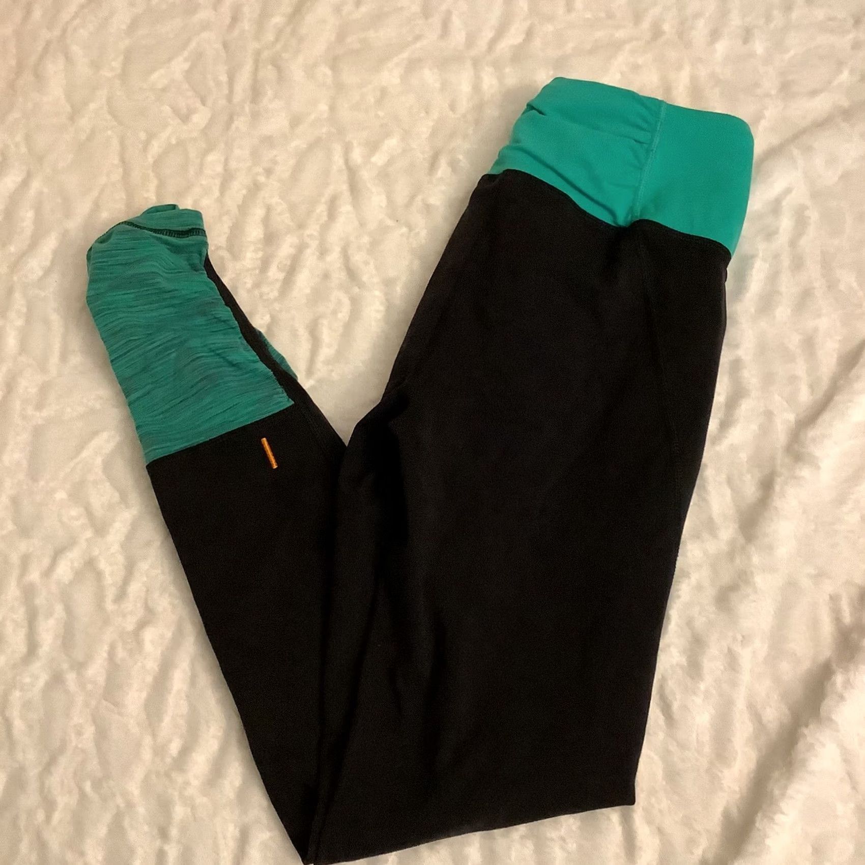 Vintage Lucy Perfect Core Pants Leggings Black Green Sz Sm Womens Size 28" / US 6 / IT 42 - 2 Thumbnail