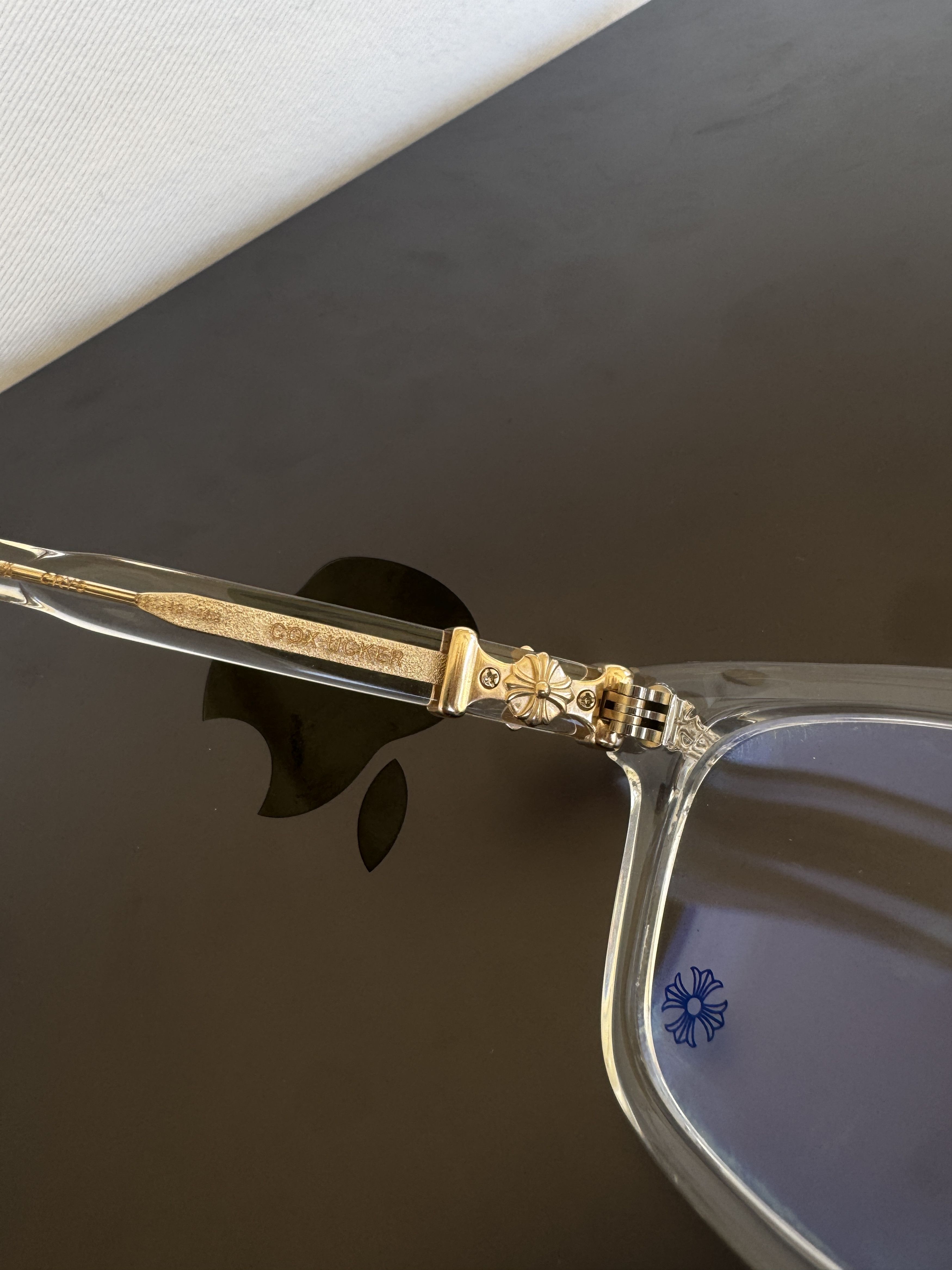 Chrome Hearts CHROME HEARTS COX UCKER GLASSES WITH GOLD HARDWARE Size ONE SIZE - 25 Thumbnail