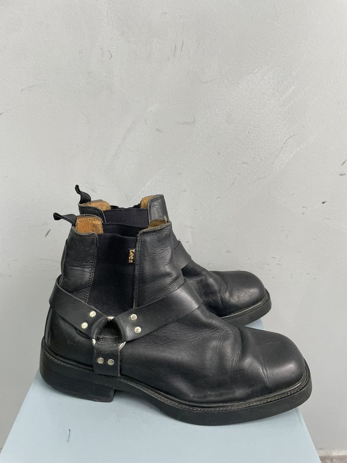 Lee Lee Leather Ankle Boots Western Platform Style Made in UK Size US 11 / EU 44 - 4 Thumbnail