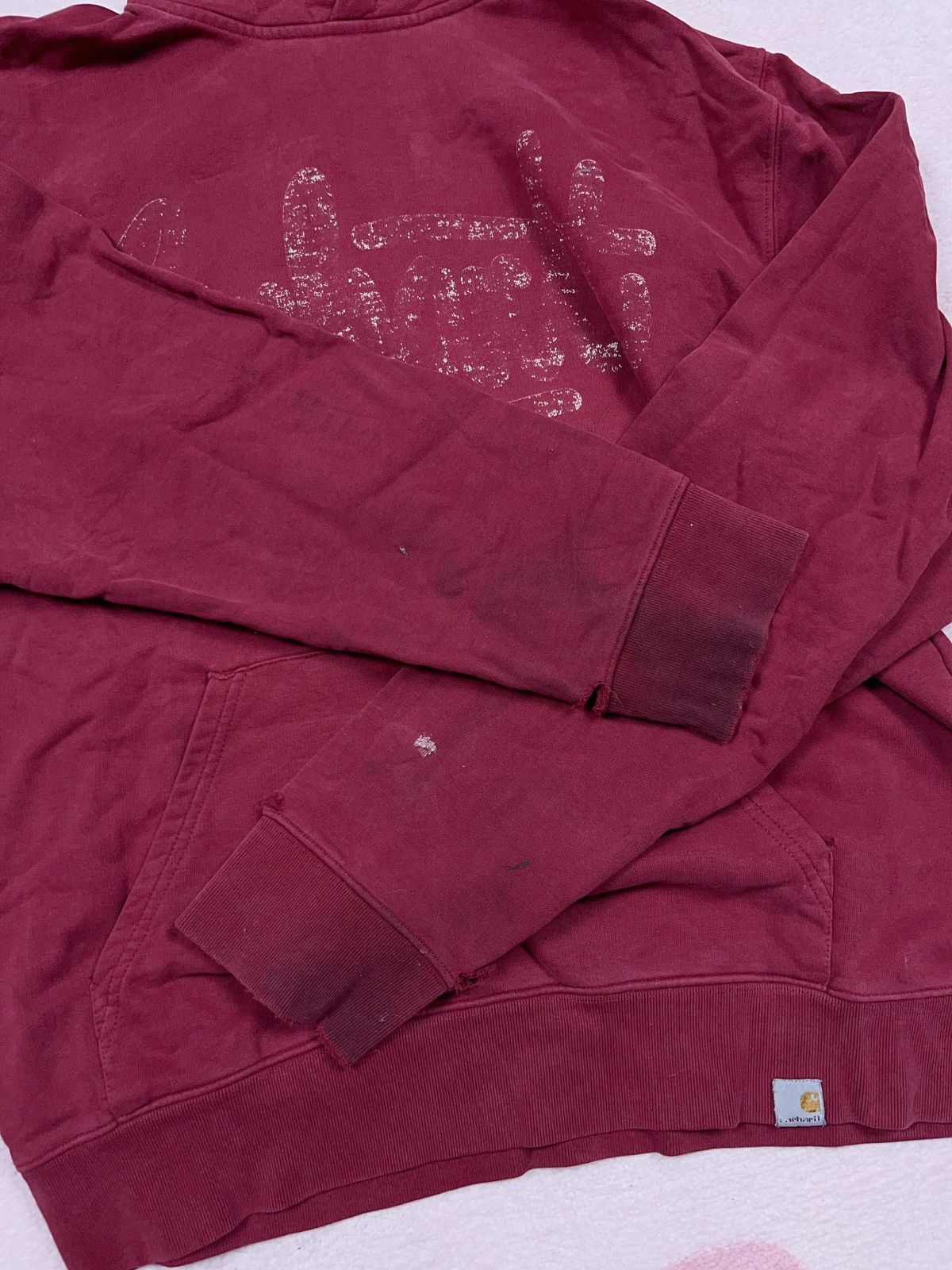 Carhartt × Vintage ➕ vintage carhartt trashed distressed heavy worn hoodie Size US L / EU 52-54 / 3 - 4 Thumbnail
