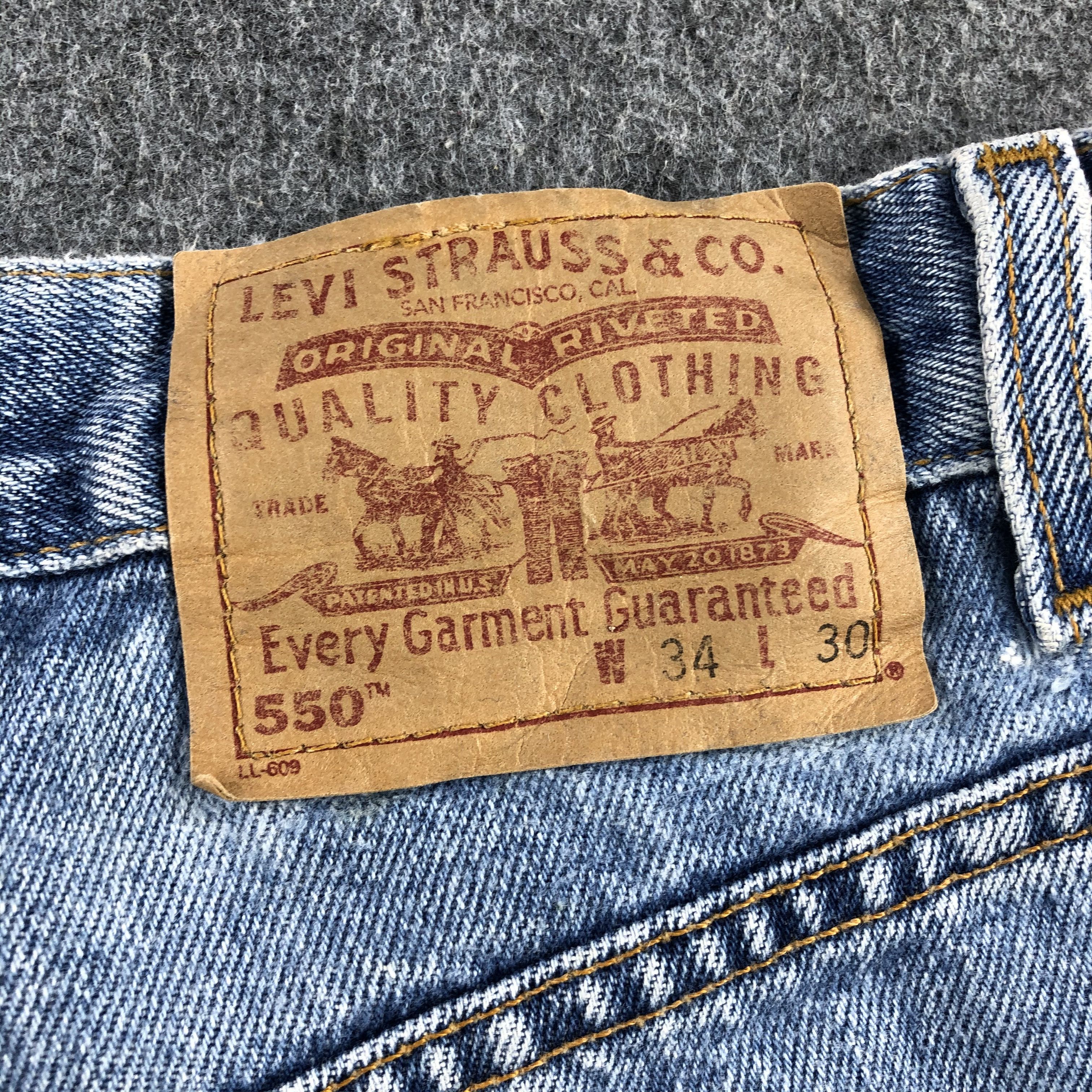 Levi's 90s Vintage Blue Wash Levis 550 Jeans-J2093 Size US 33 - 5 Thumbnail