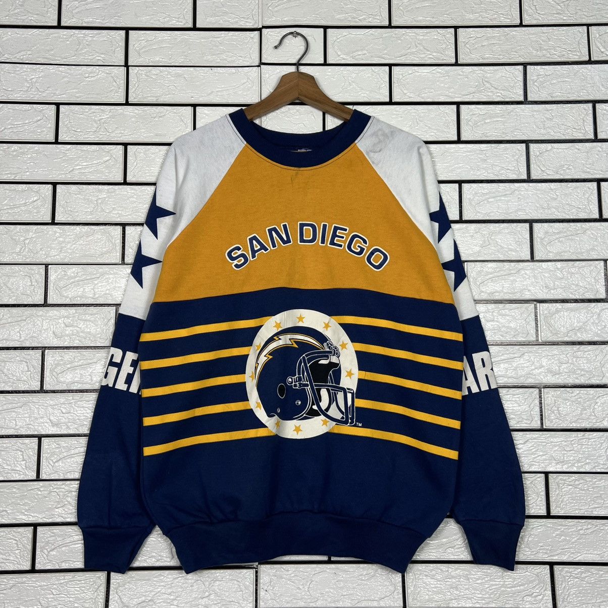Vintage SAN DIEGO CHARGERS Big Logo Sweatshirt Made in Usa 4200-C192 Size US L / EU 52-54 / 3 - 1 Thumbnail